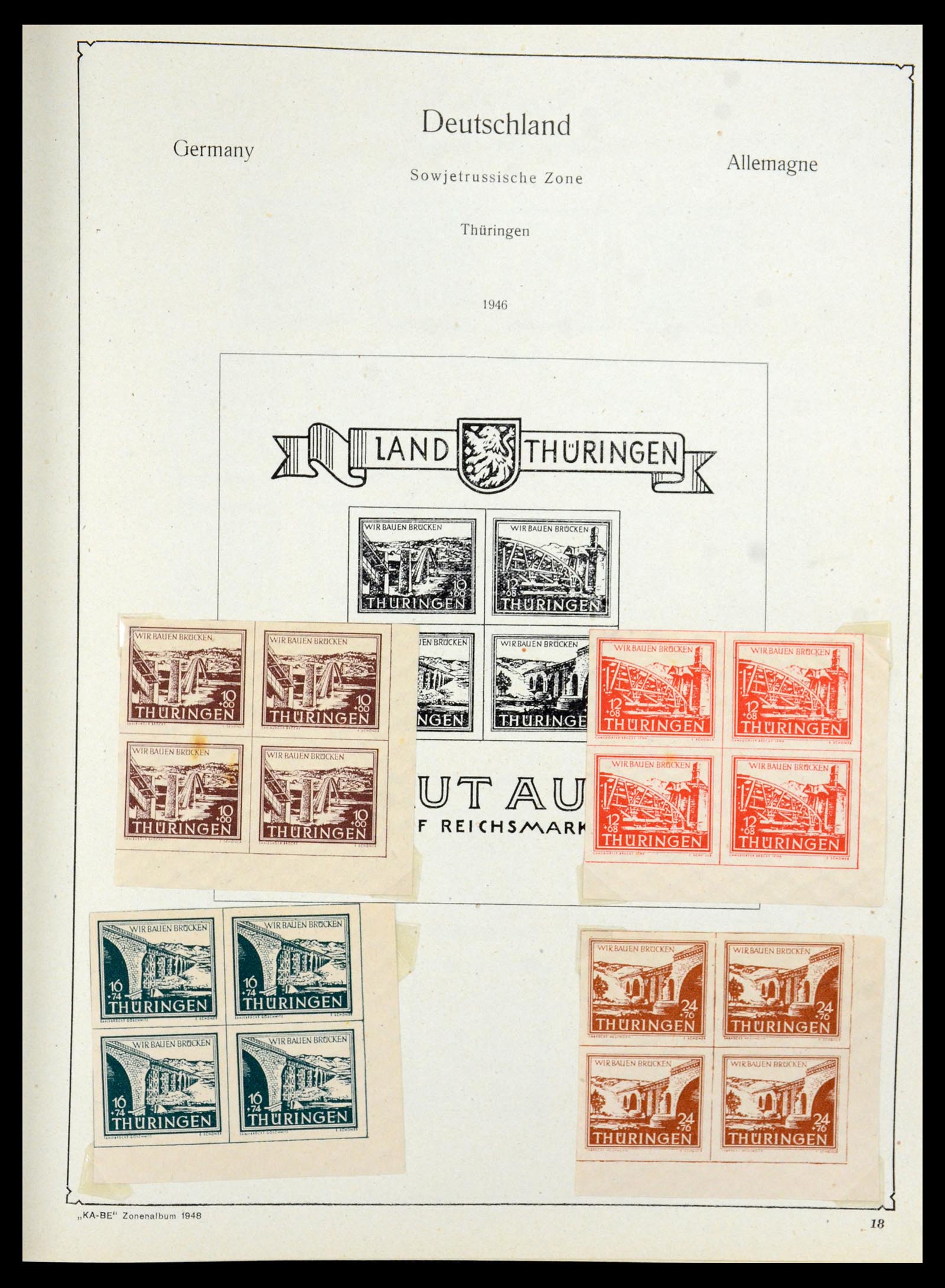 36303 020 - Postzegelverzameling 36303 Duitse Zones en lokaal 1945-1948.