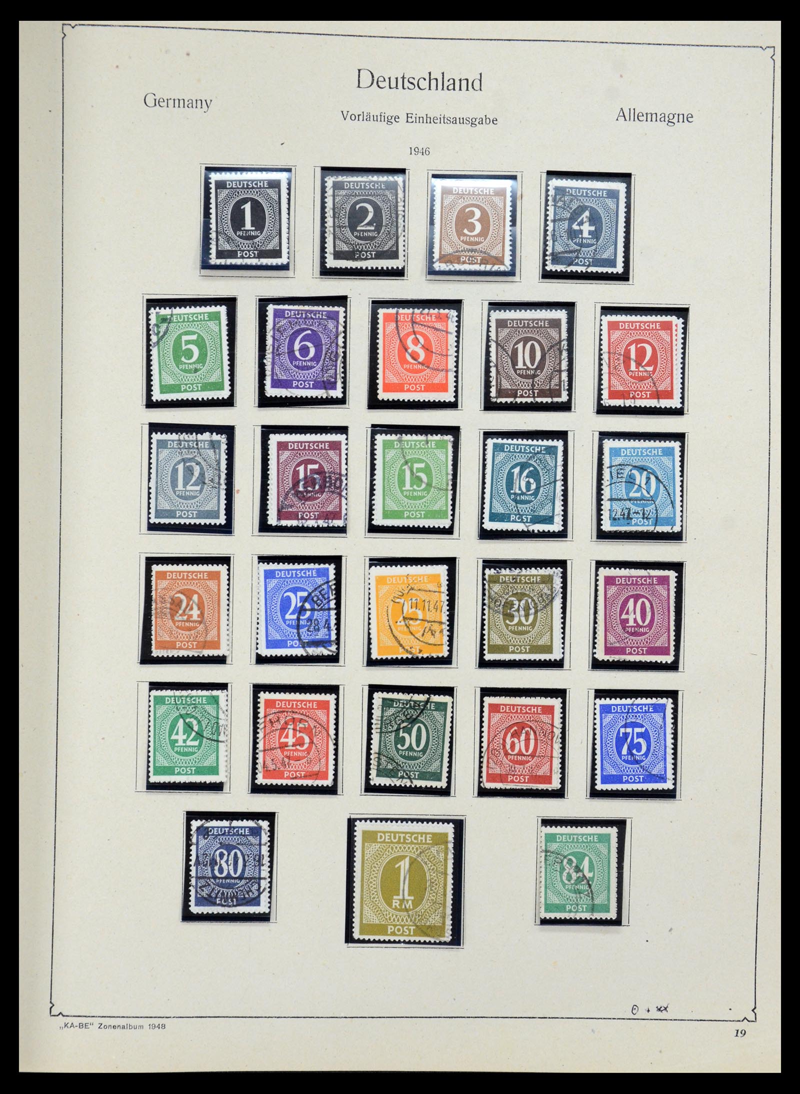 36303 021 - Postzegelverzameling 36303 Duitse Zones en lokaal 1945-1948.