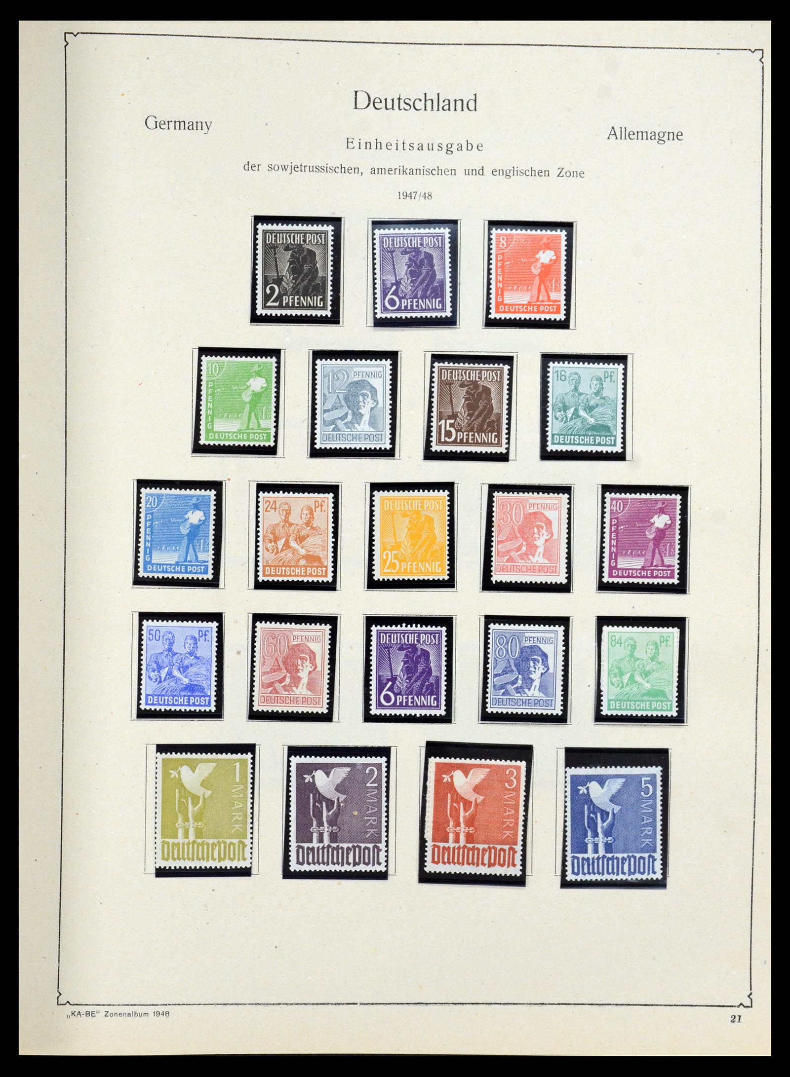 36303 022 - Postzegelverzameling 36303 Duitse Zones en lokaal 1945-1948.
