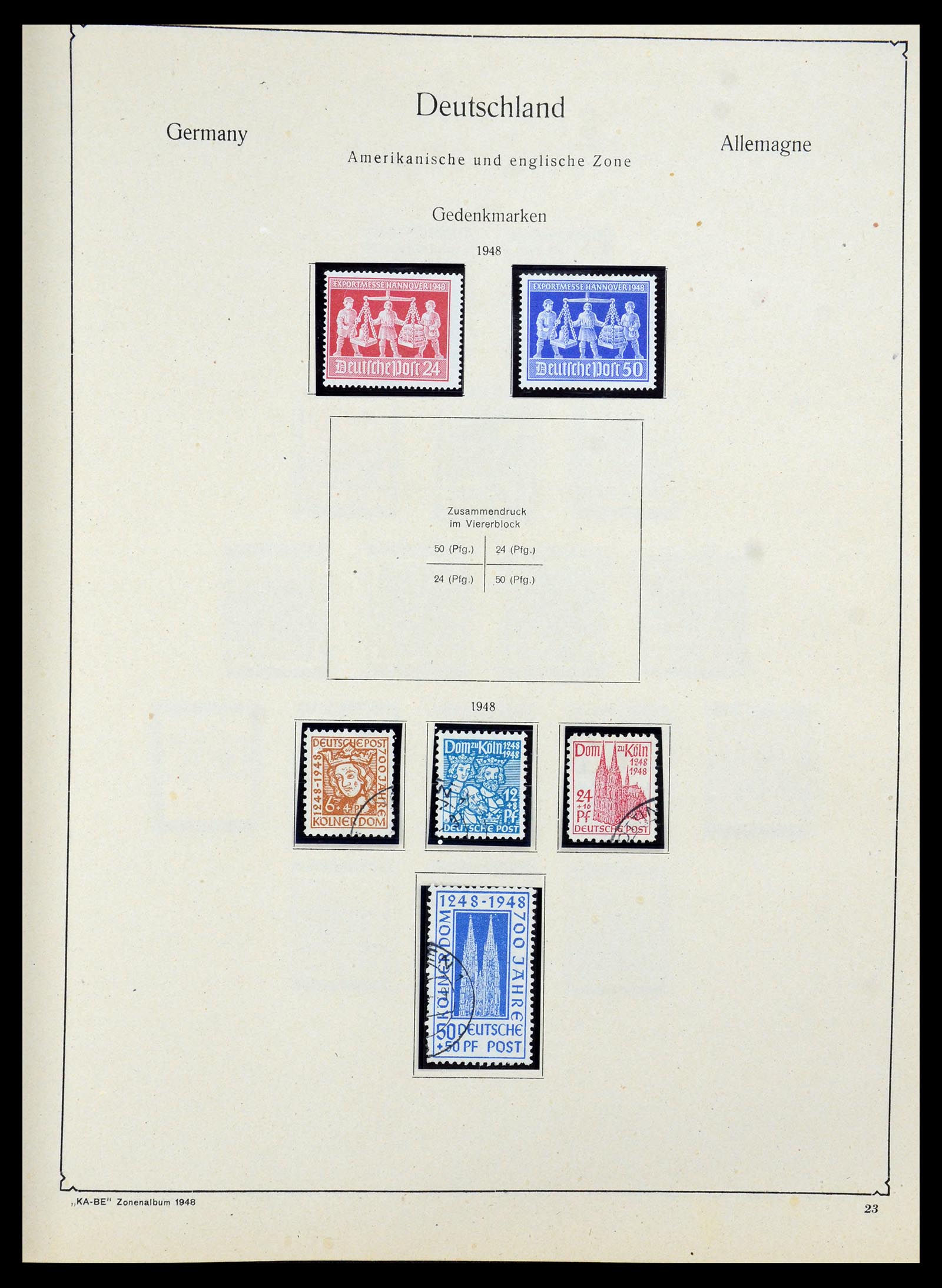 36303 024 - Postzegelverzameling 36303 Duitse Zones en lokaal 1945-1948.