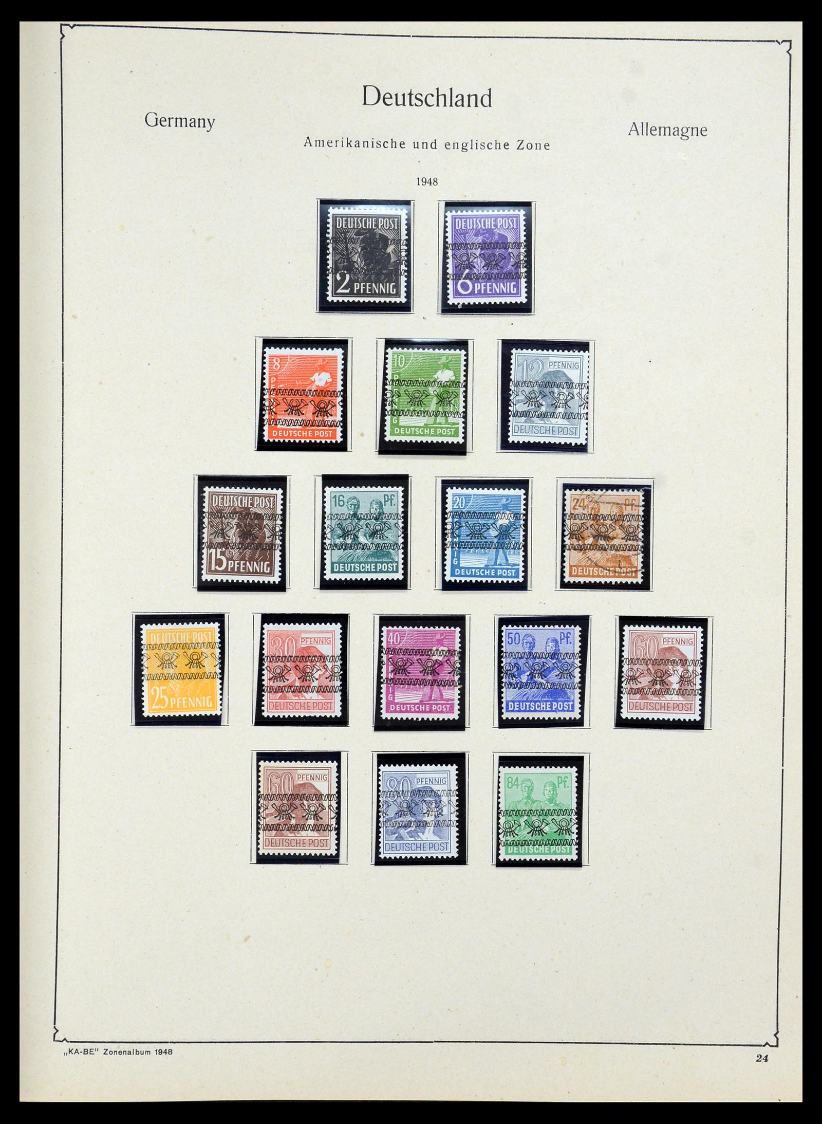 36303 025 - Postzegelverzameling 36303 Duitse Zones en lokaal 1945-1948.