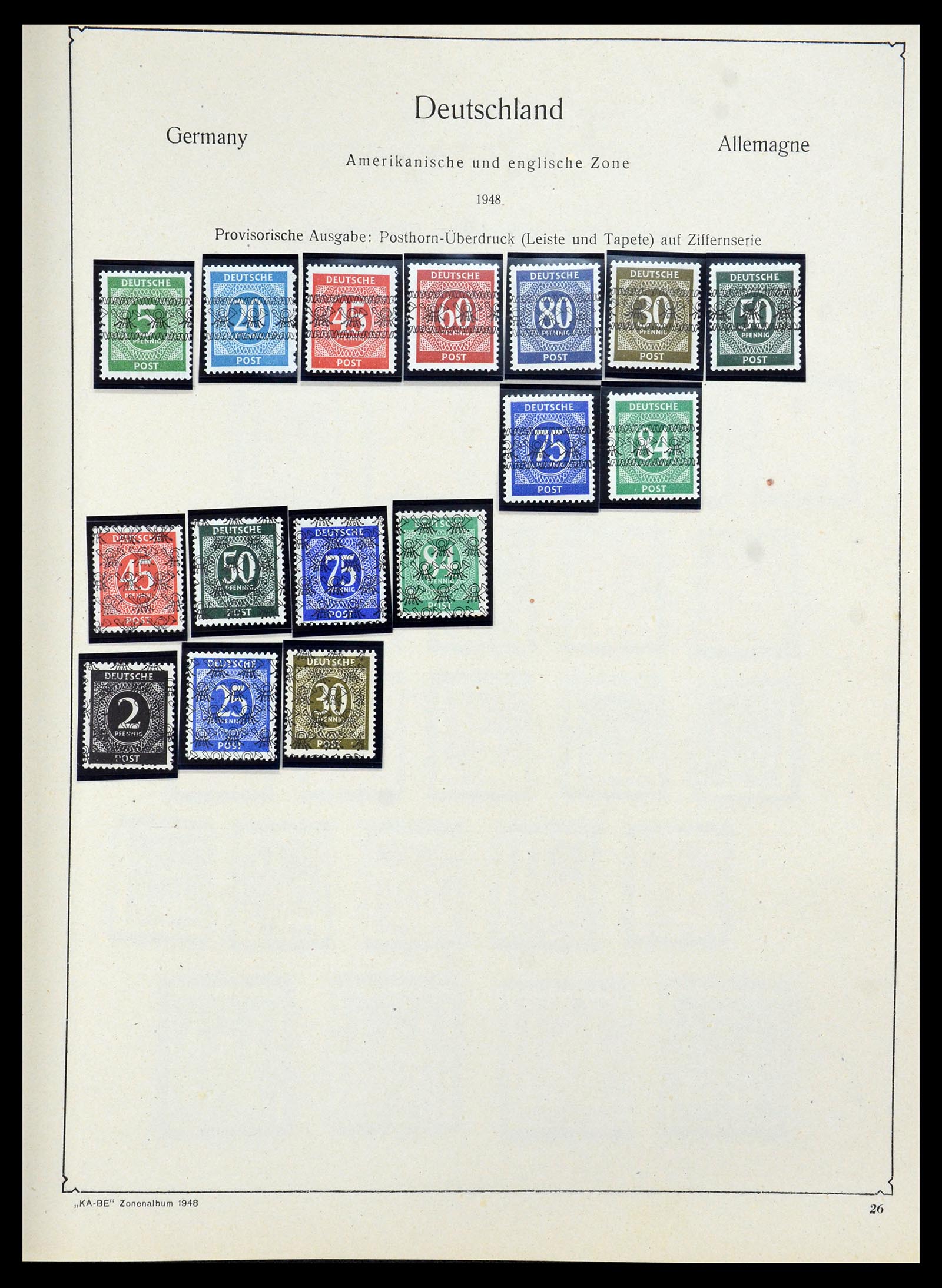 36303 027 - Postzegelverzameling 36303 Duitse Zones en lokaal 1945-1948.