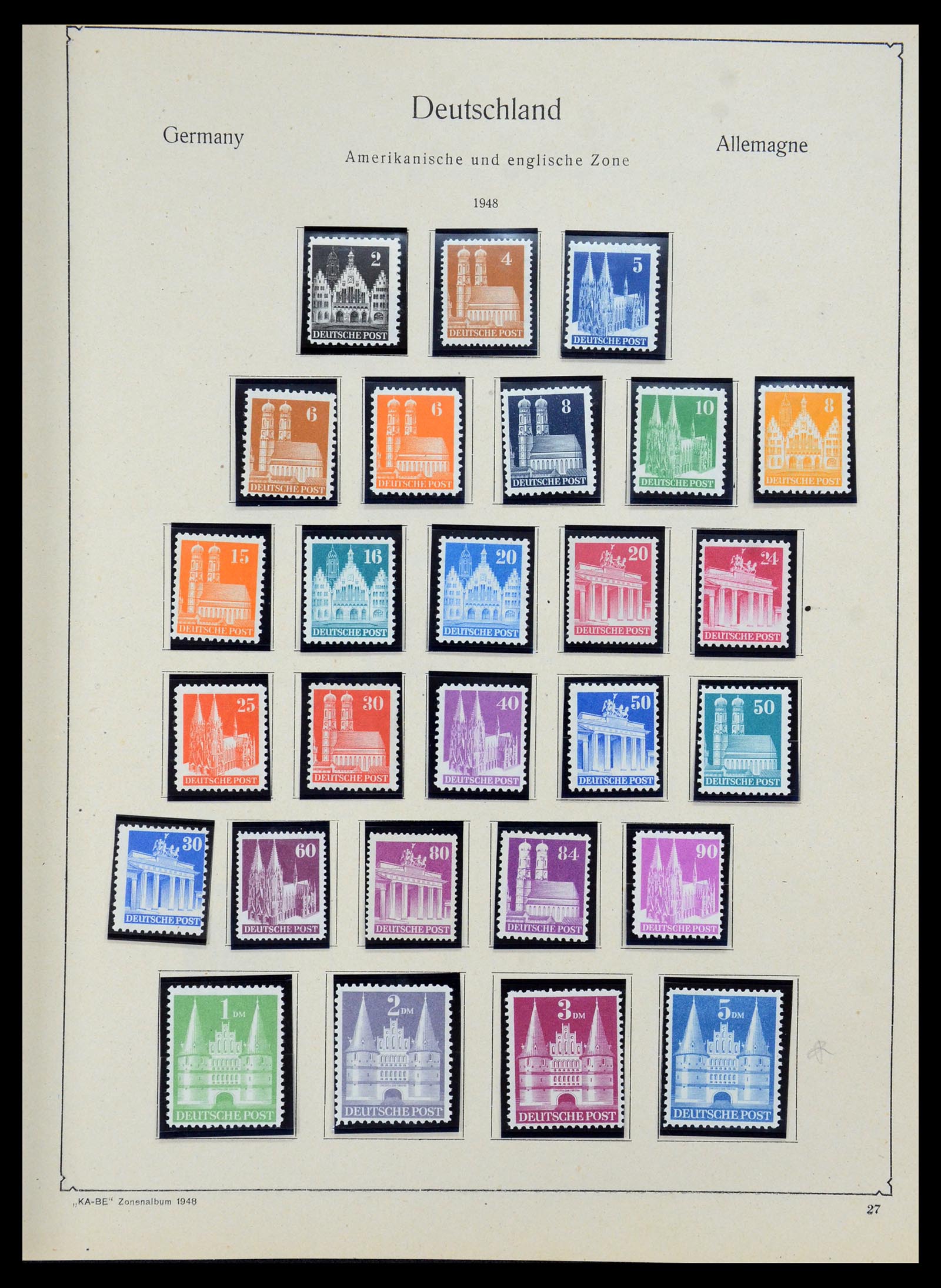 36303 028 - Postzegelverzameling 36303 Duitse Zones en lokaal 1945-1948.
