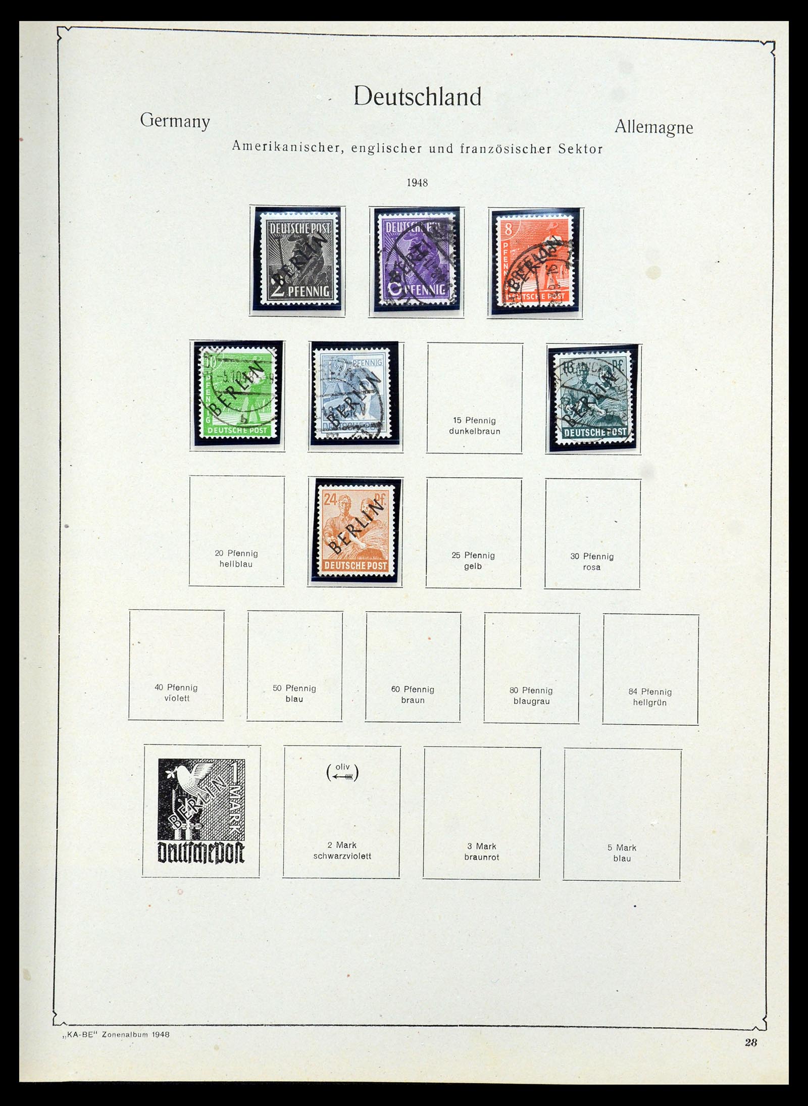 36303 029 - Postzegelverzameling 36303 Duitse Zones en lokaal 1945-1948.