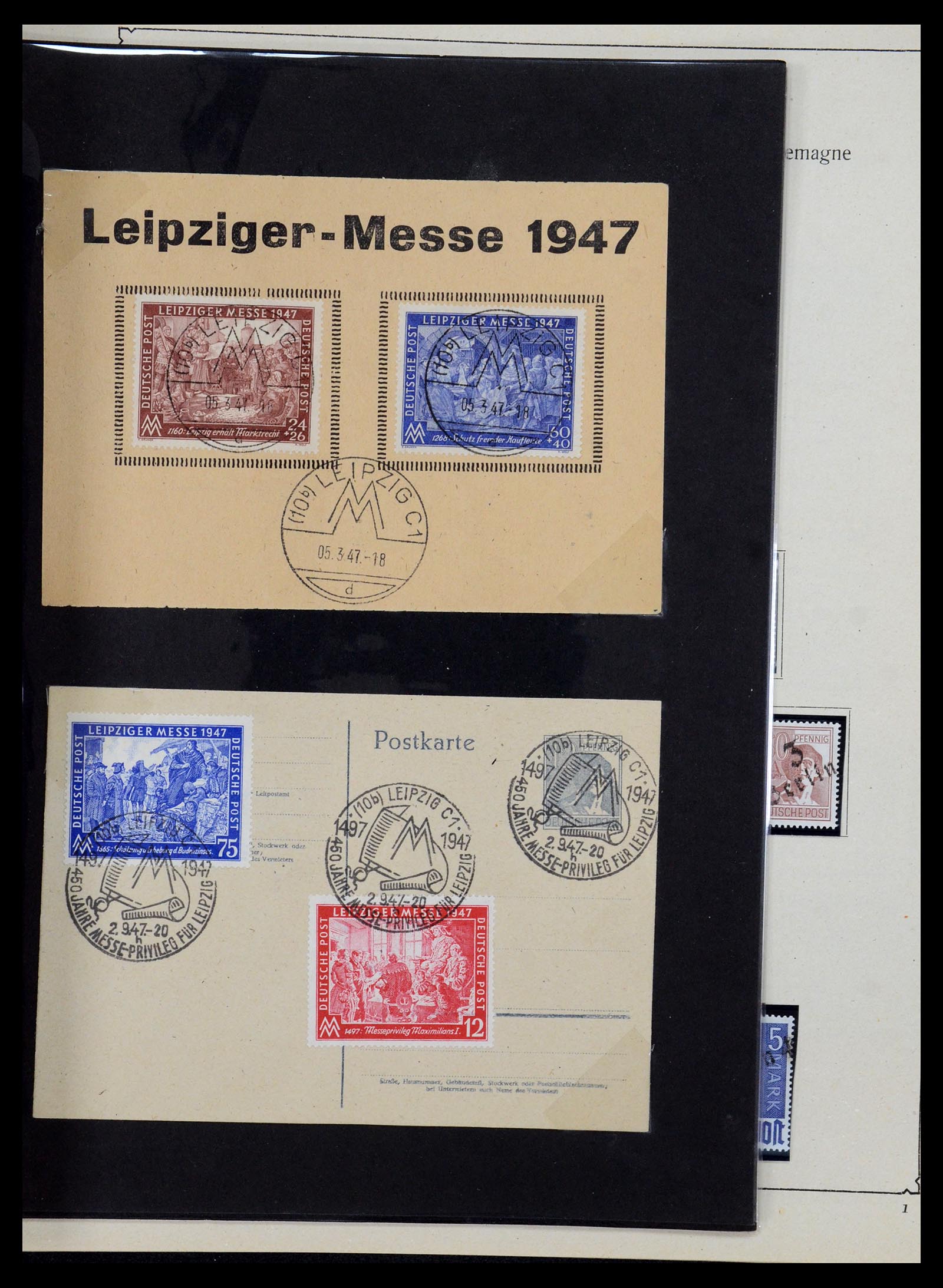 36303 031 - Postzegelverzameling 36303 Duitse Zones en lokaal 1945-1948.