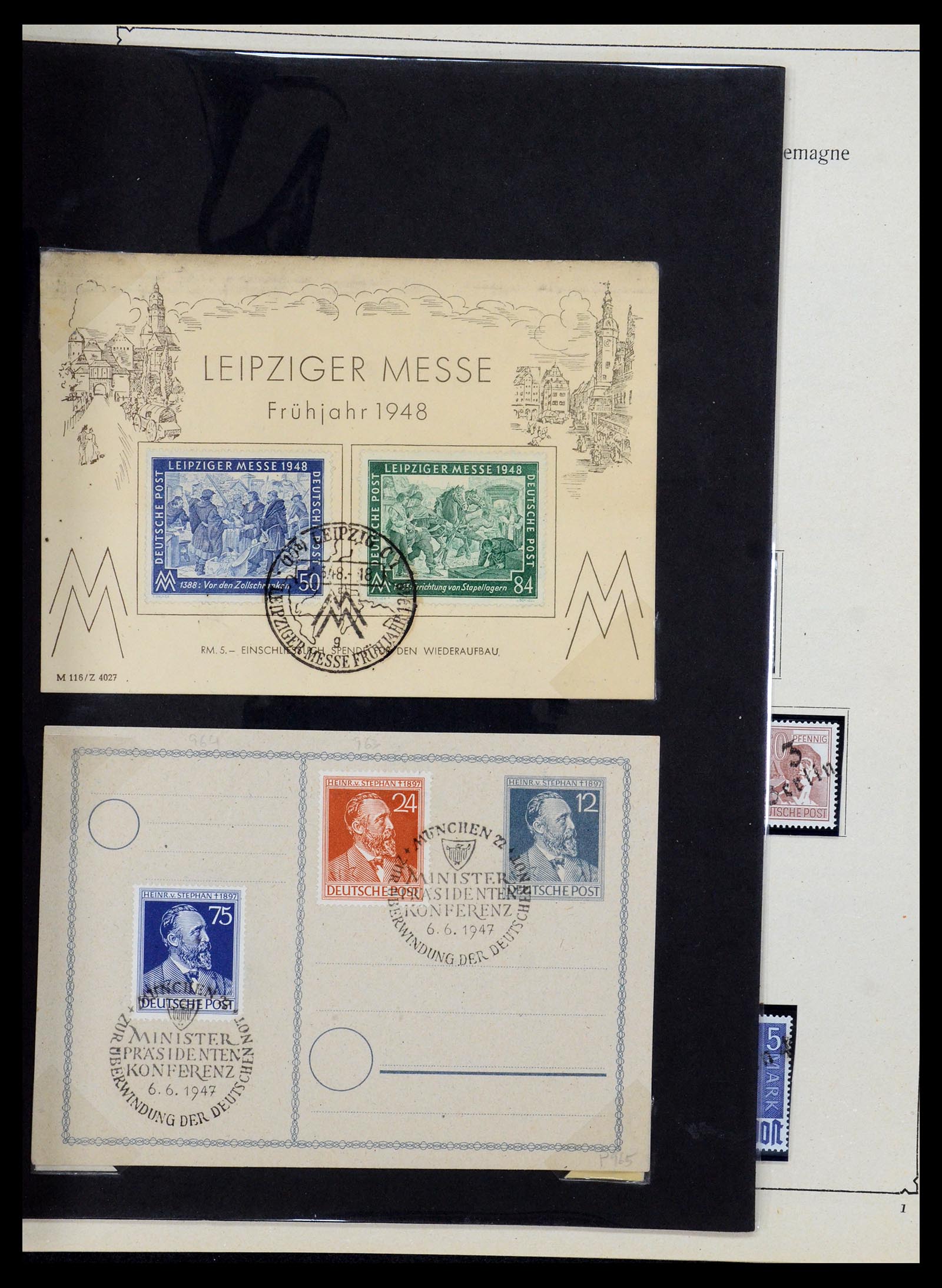 36303 032 - Postzegelverzameling 36303 Duitse Zones en lokaal 1945-1948.