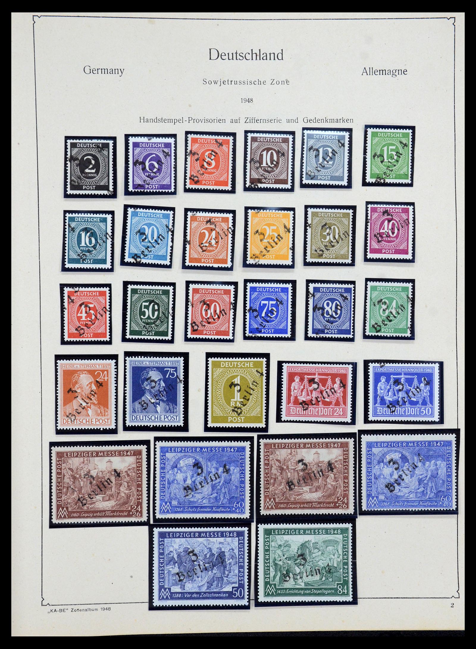 36303 034 - Postzegelverzameling 36303 Duitse Zones en lokaal 1945-1948.