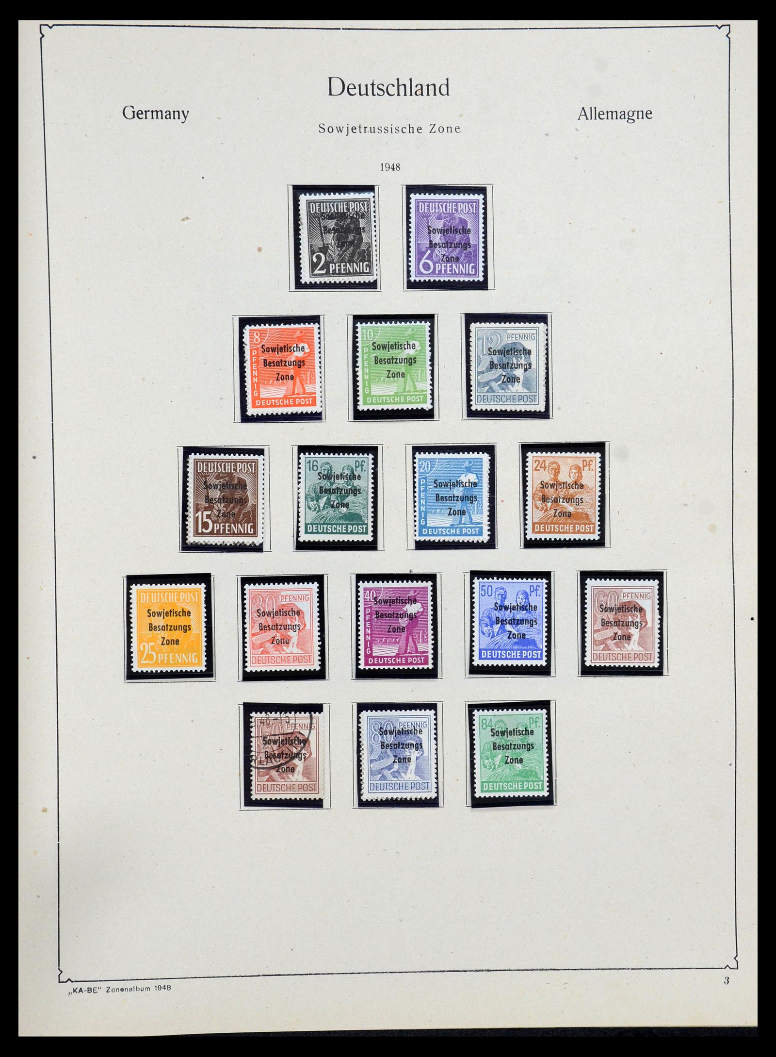 36303 035 - Postzegelverzameling 36303 Duitse Zones en lokaal 1945-1948.