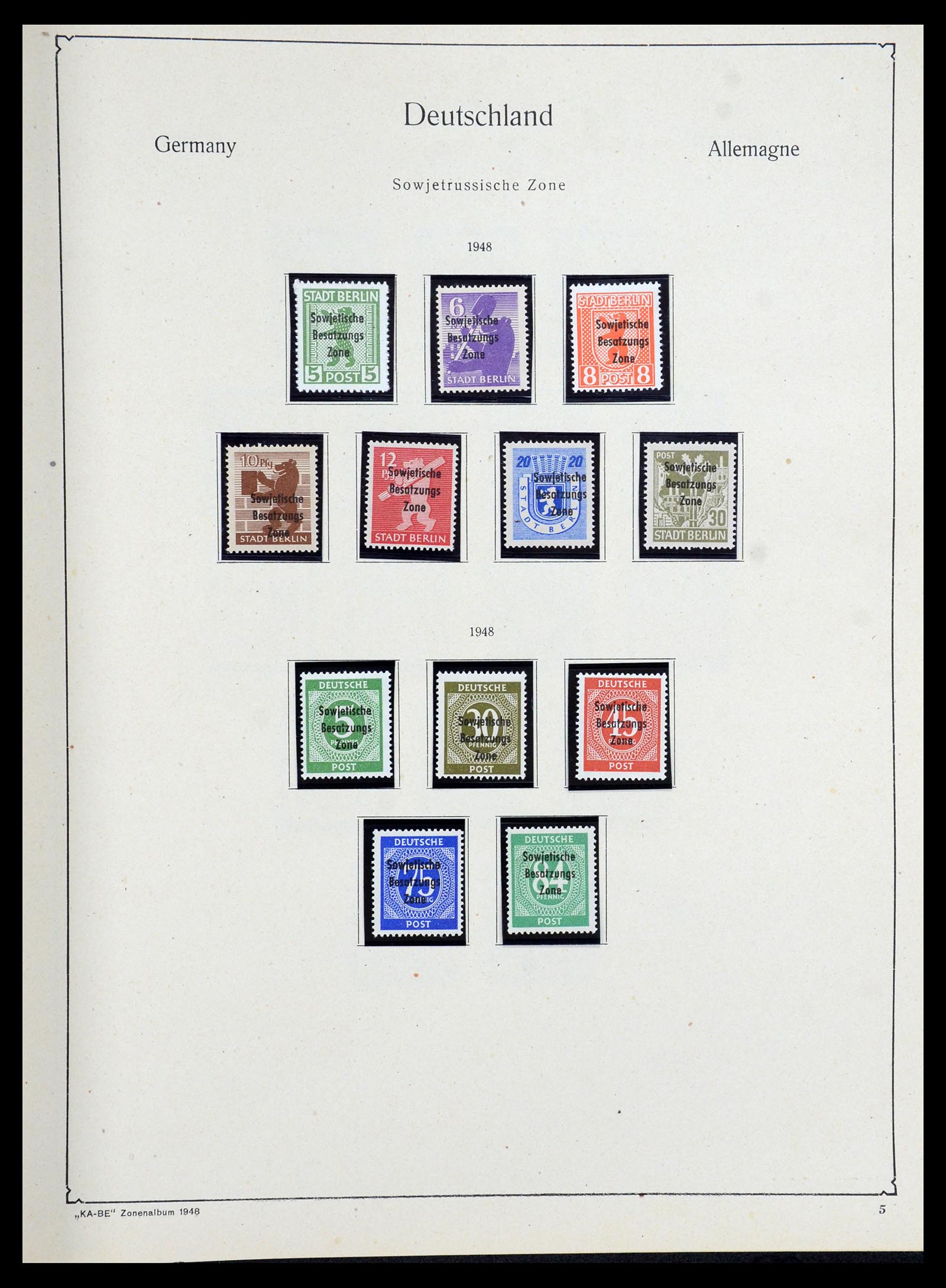 36303 037 - Postzegelverzameling 36303 Duitse Zones en lokaal 1945-1948.