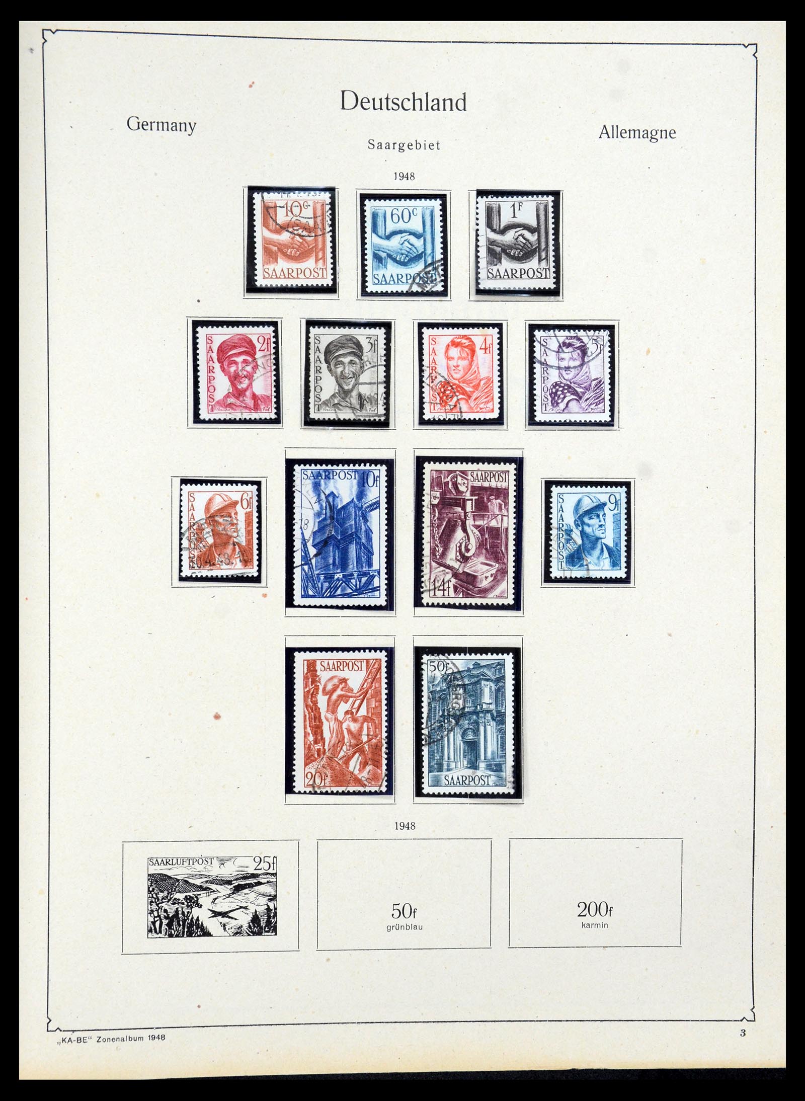 36303 041 - Postzegelverzameling 36303 Duitse Zones en lokaal 1945-1948.