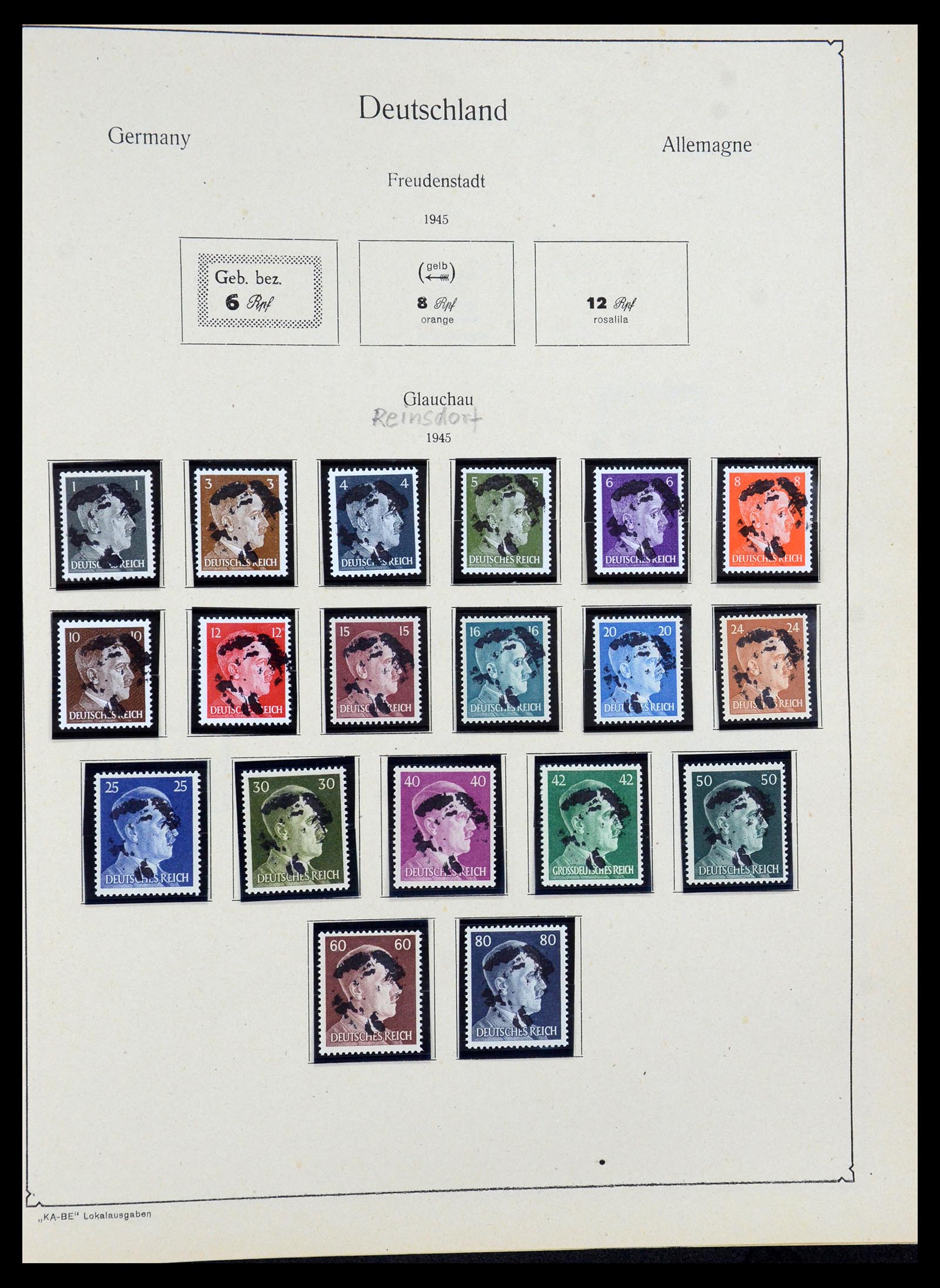 36303 044 - Postzegelverzameling 36303 Duitse Zones en lokaal 1945-1948.