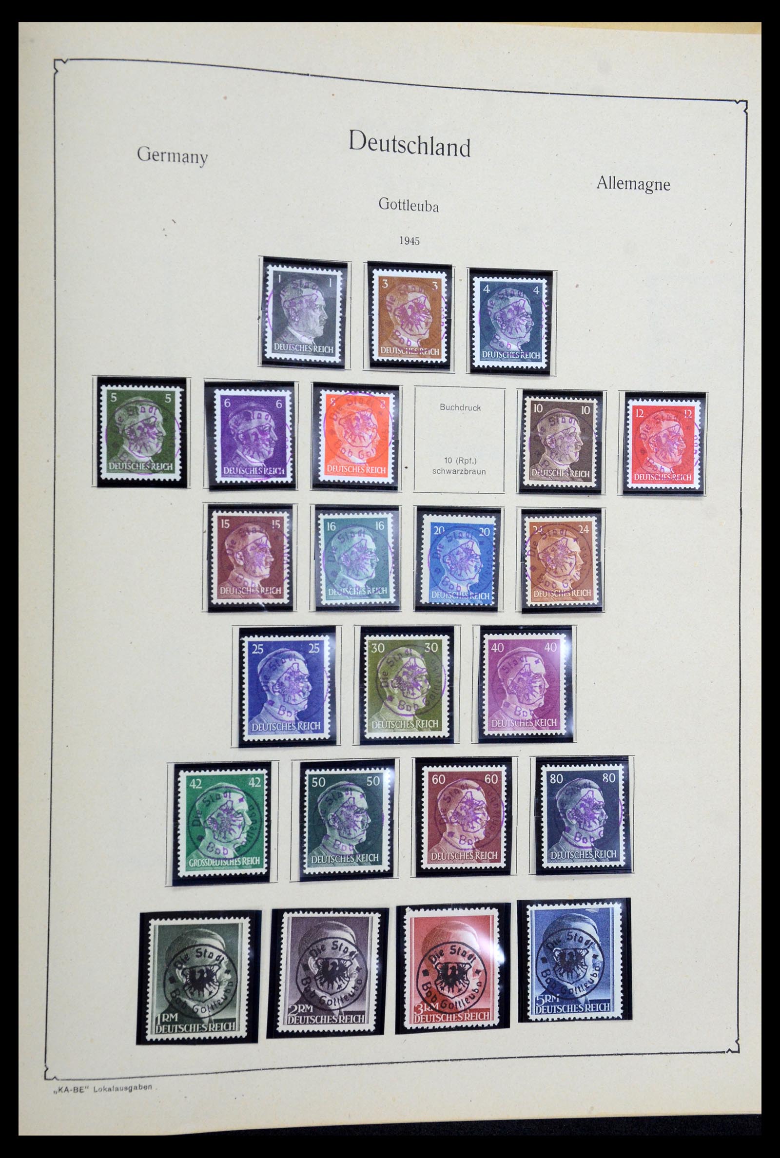 36303 048 - Postzegelverzameling 36303 Duitse Zones en lokaal 1945-1948.
