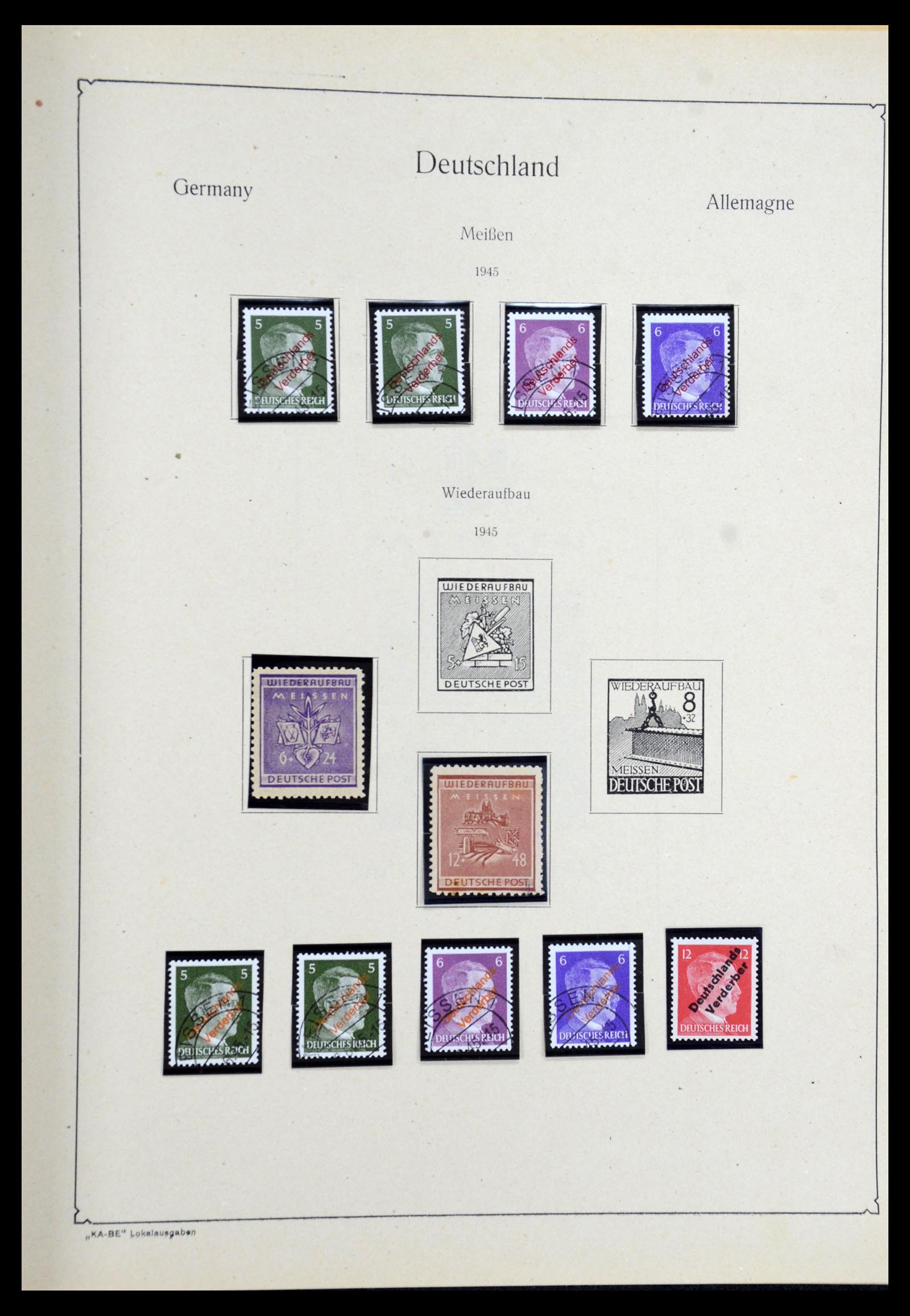 36303 052 - Postzegelverzameling 36303 Duitse Zones en lokaal 1945-1948.