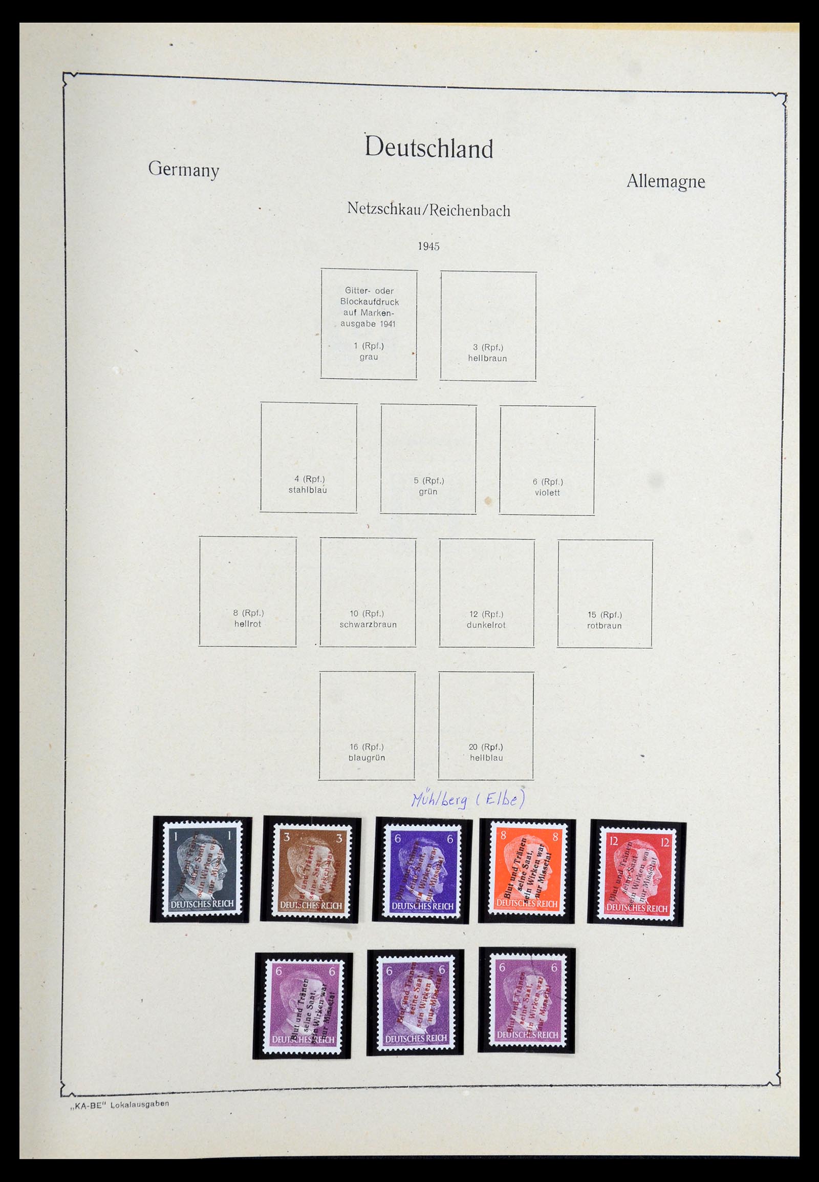 36303 053 - Postzegelverzameling 36303 Duitse Zones en lokaal 1945-1948.