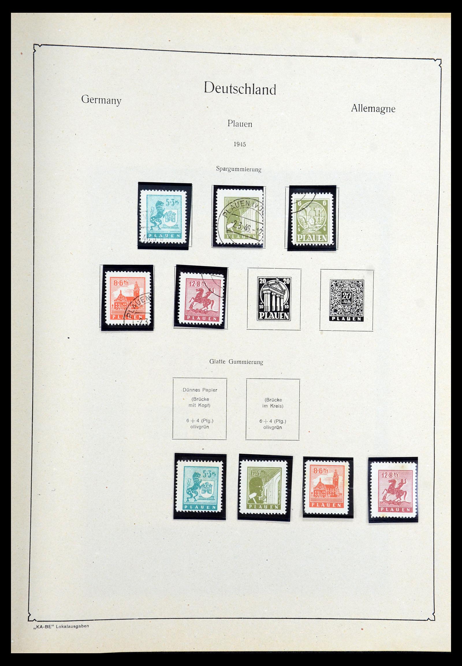 36303 054 - Postzegelverzameling 36303 Duitse Zones en lokaal 1945-1948.