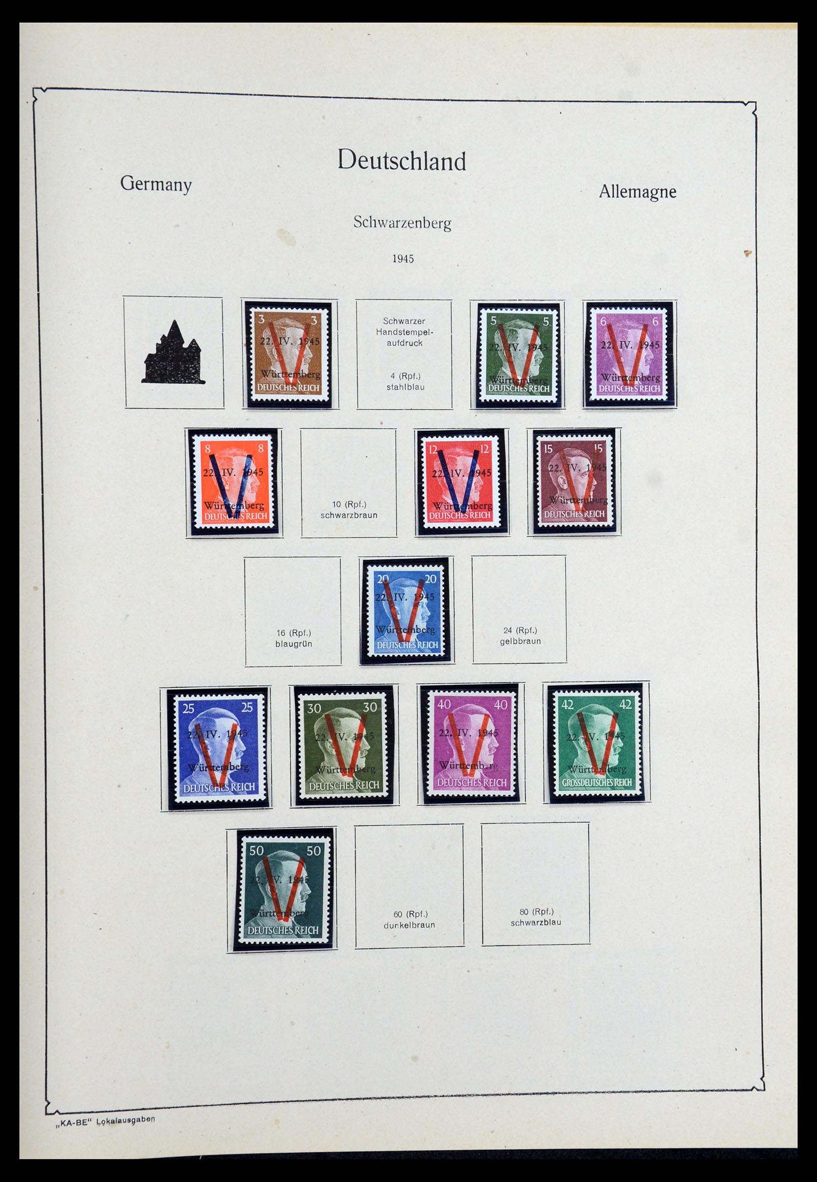 36303 056 - Postzegelverzameling 36303 Duitse Zones en lokaal 1945-1948.