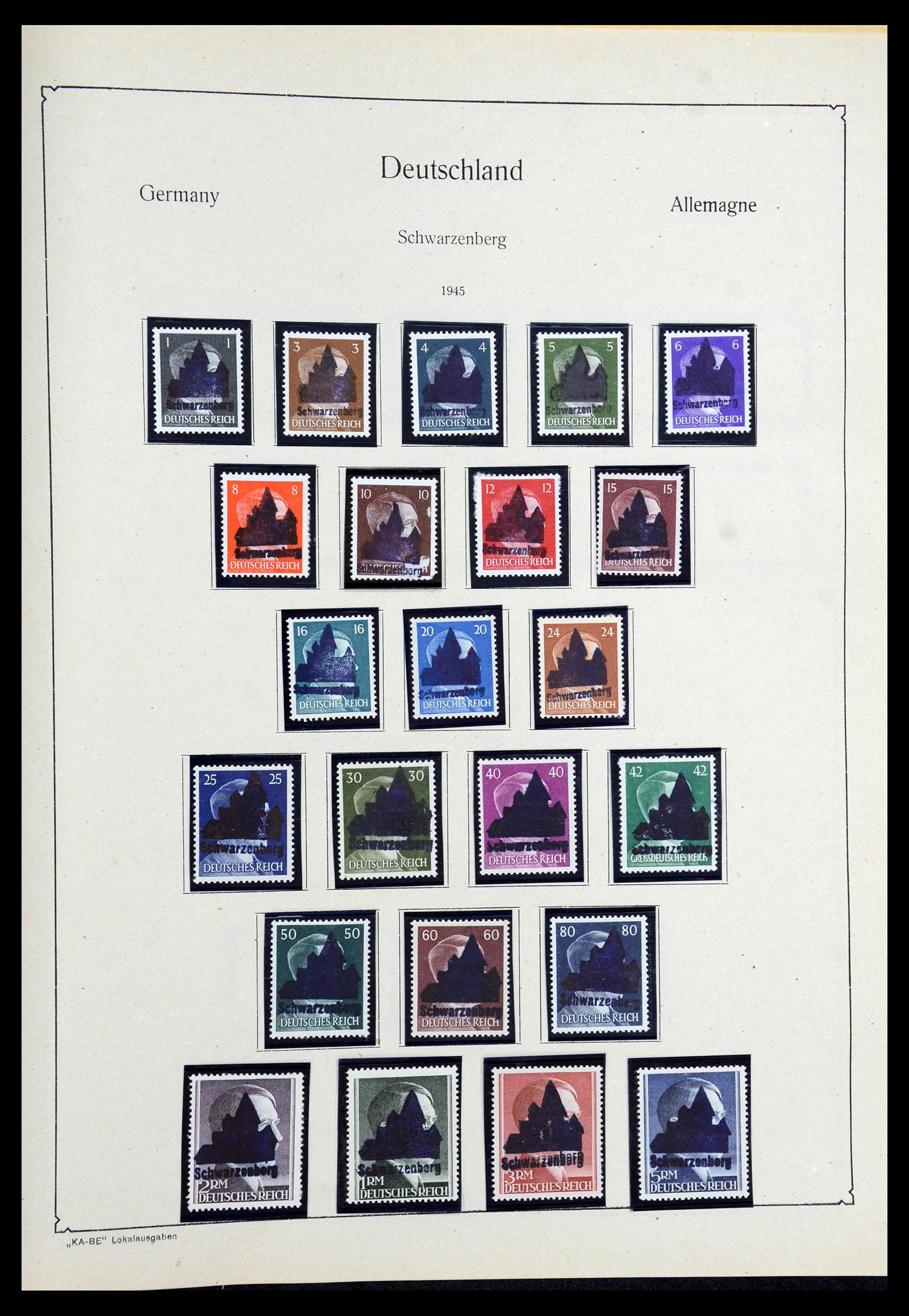 36303 057 - Postzegelverzameling 36303 Duitse Zones en lokaal 1945-1948.