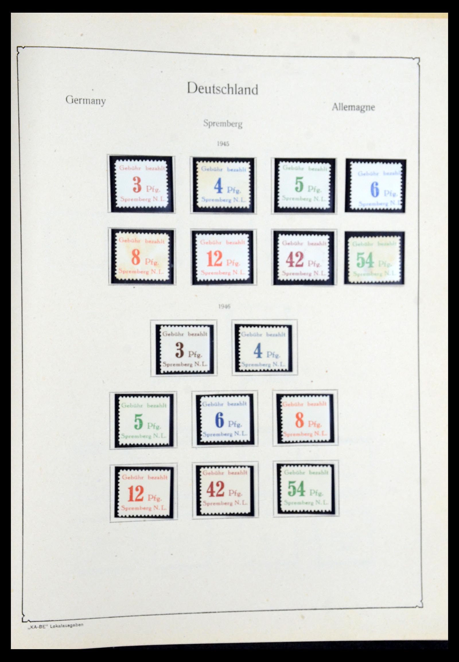 36303 058 - Postzegelverzameling 36303 Duitse Zones en lokaal 1945-1948.