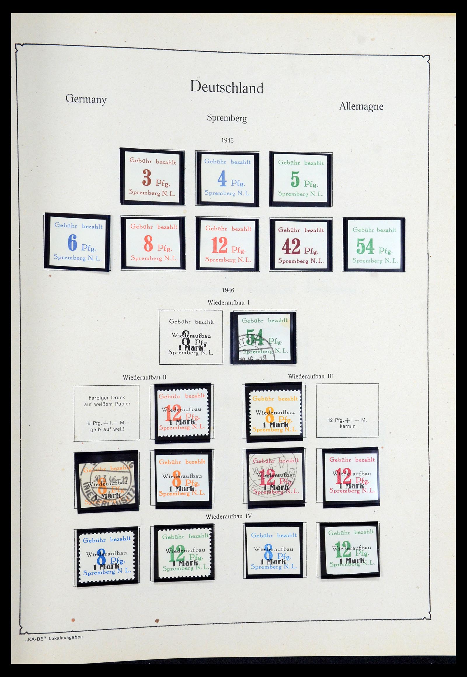 36303 059 - Postzegelverzameling 36303 Duitse Zones en lokaal 1945-1948.