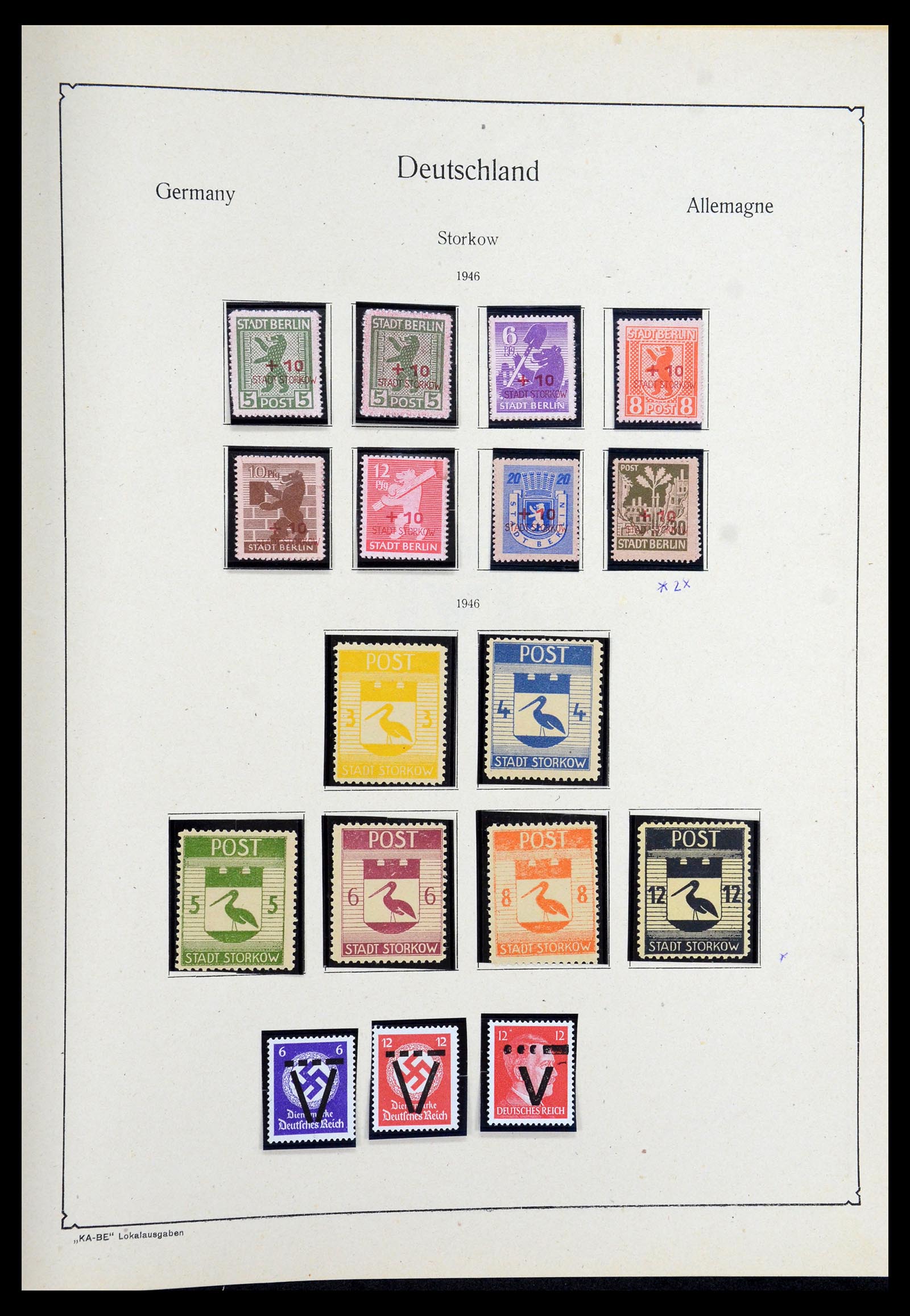 36303 060 - Postzegelverzameling 36303 Duitse Zones en lokaal 1945-1948.