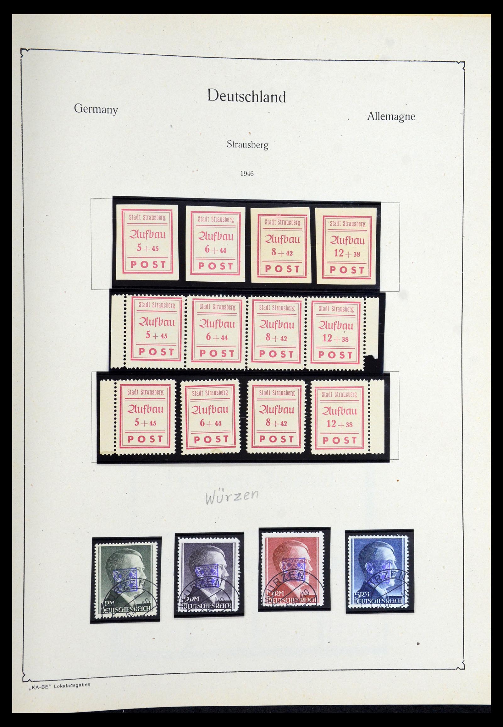 36303 062 - Postzegelverzameling 36303 Duitse Zones en lokaal 1945-1948.