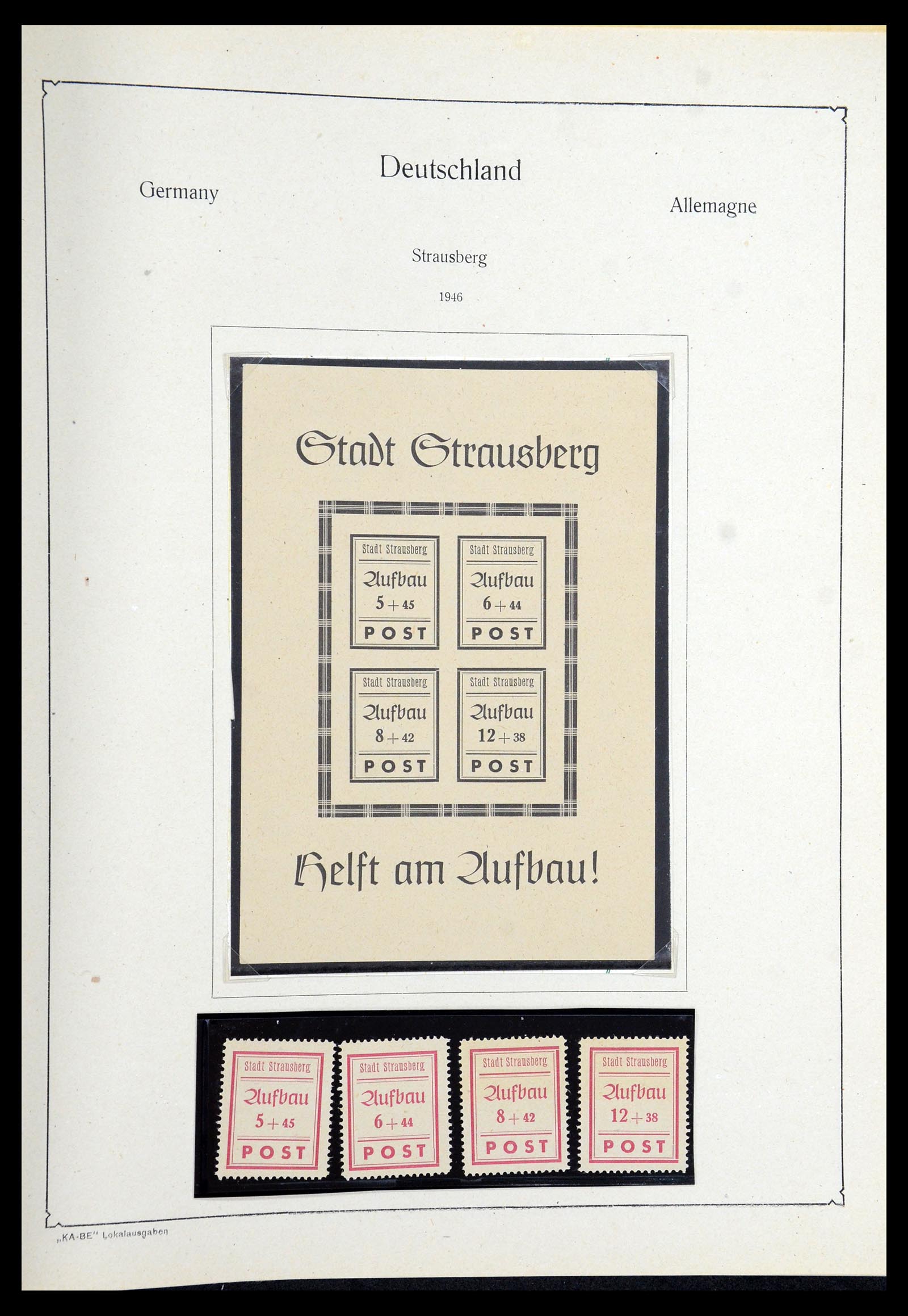 36303 063 - Postzegelverzameling 36303 Duitse Zones en lokaal 1945-1948.