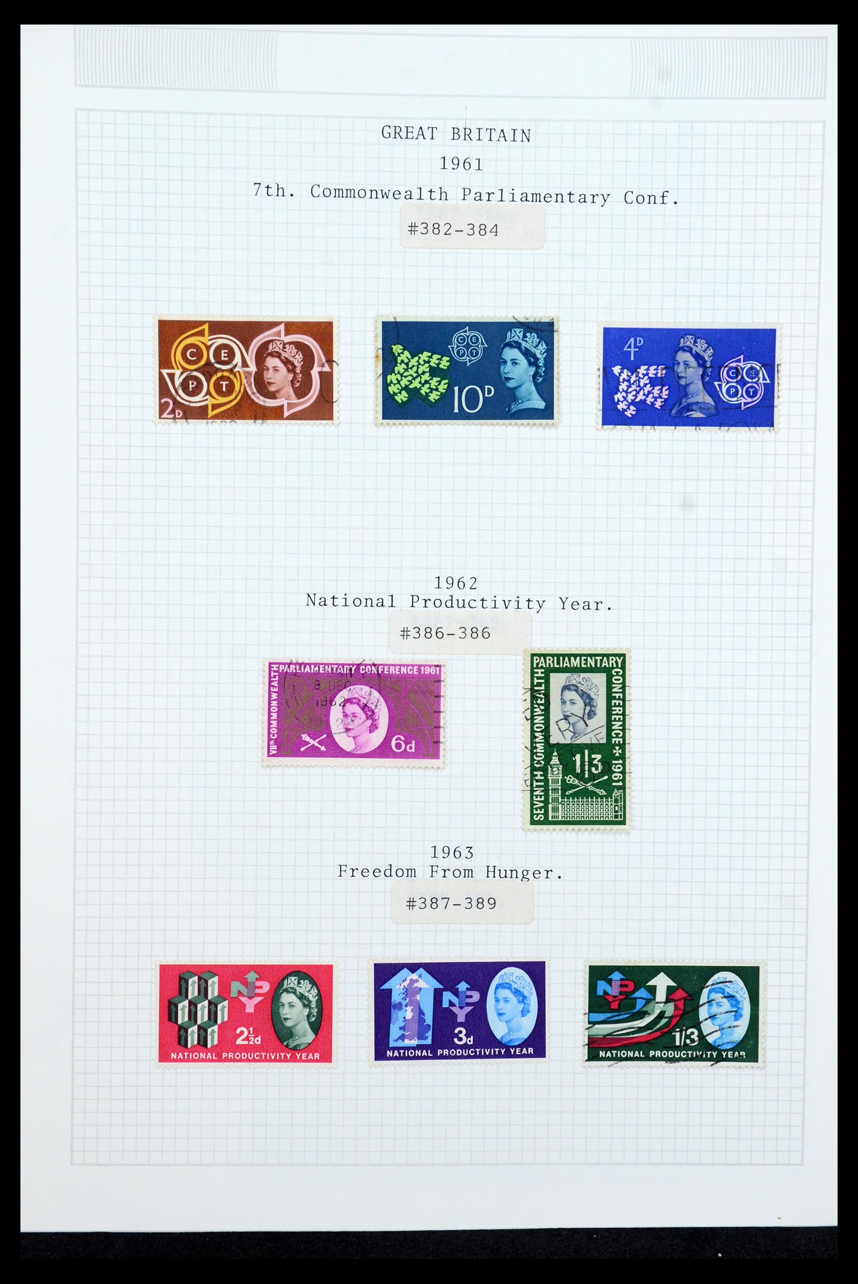 36308 025 - Postzegelverzameling 36308 Engeland 1935-2003.