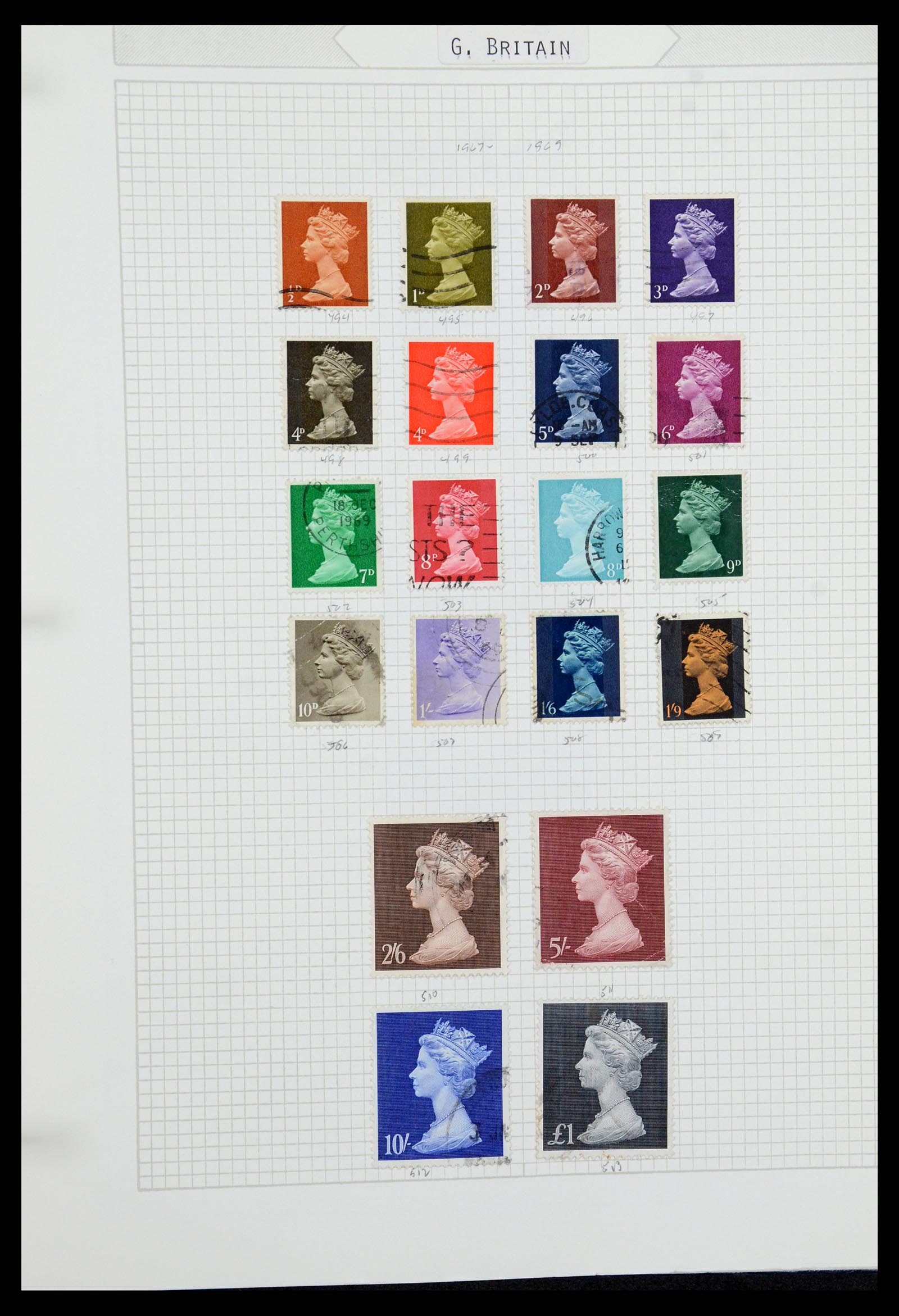 36308 048 - Postzegelverzameling 36308 Engeland 1935-2003.
