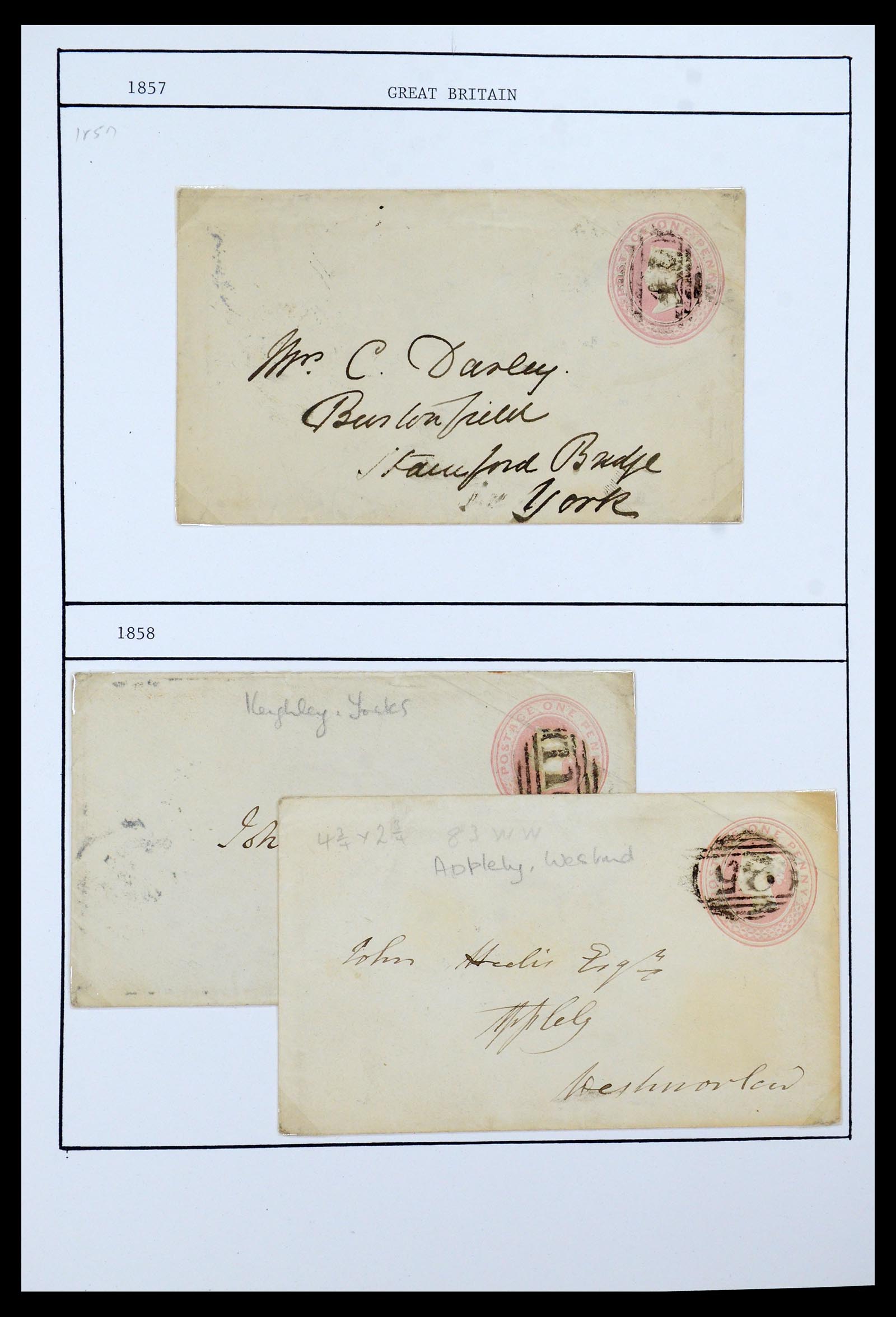 36309 003 - Postzegelverzameling 36309 Engeland brieven 1848-1949.