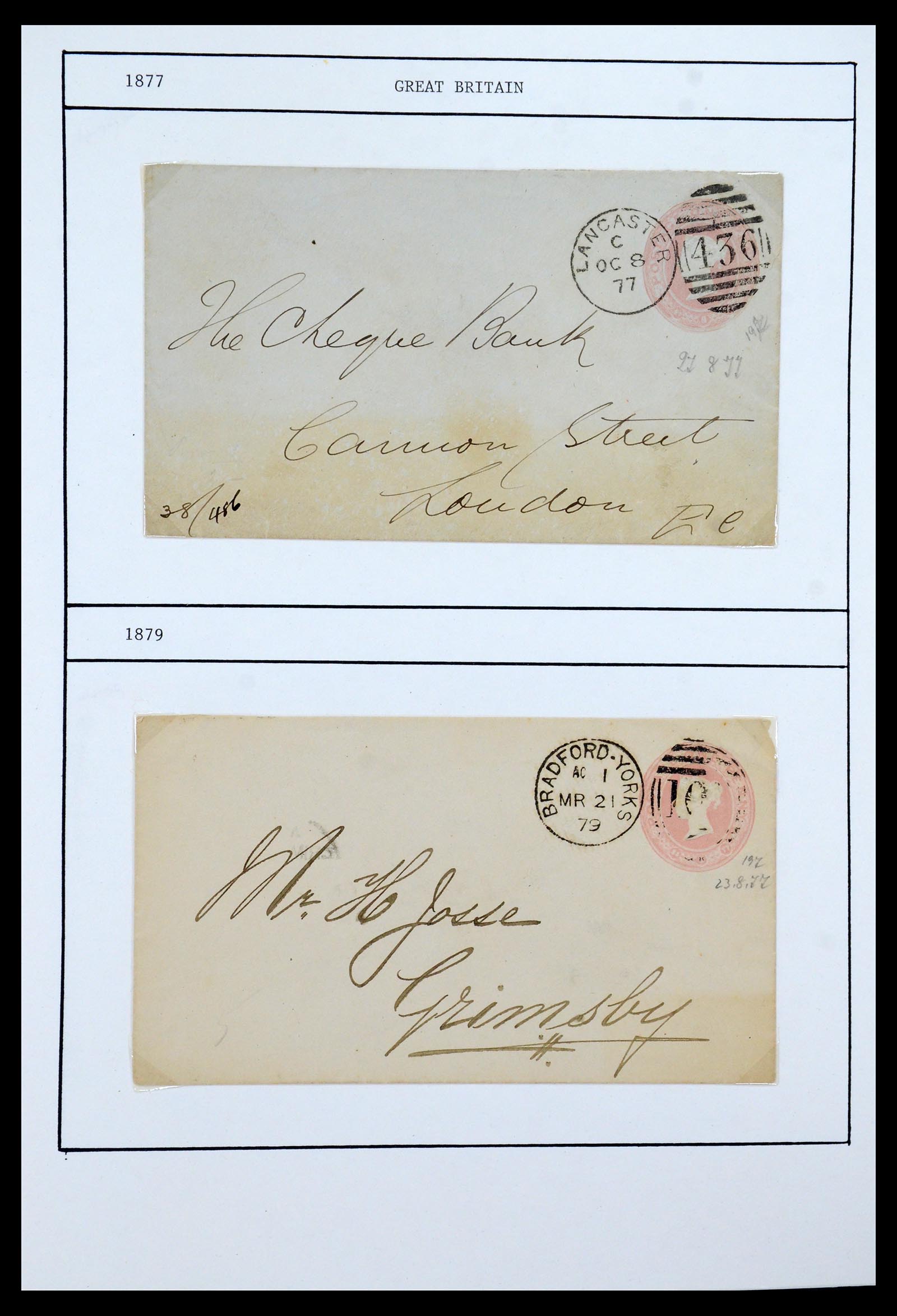 36309 006 - Postzegelverzameling 36309 Engeland brieven 1848-1949.