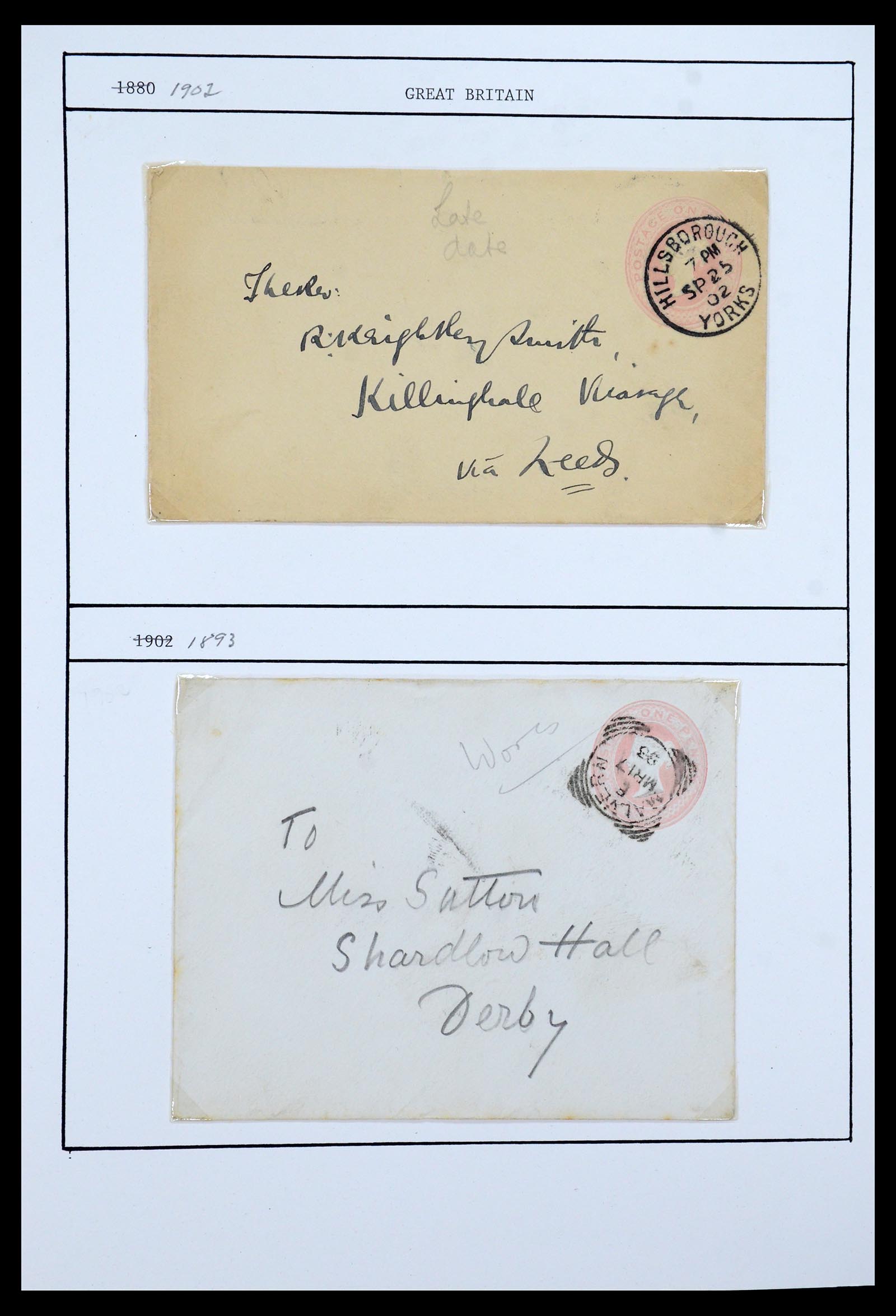 36309 007 - Postzegelverzameling 36309 Engeland brieven 1848-1949.