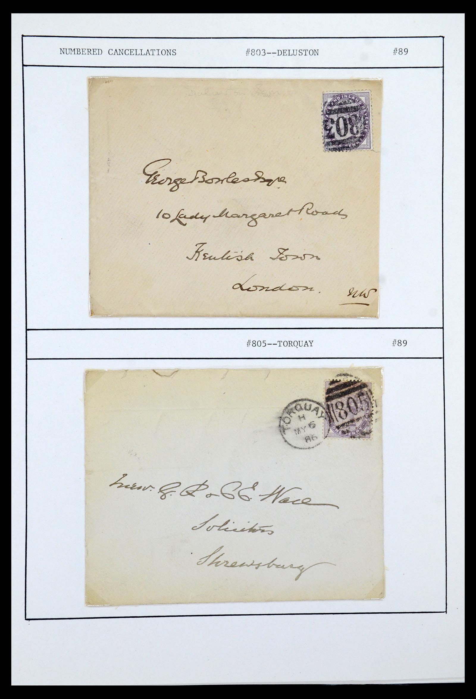 36309 009 - Postzegelverzameling 36309 Engeland brieven 1848-1949.