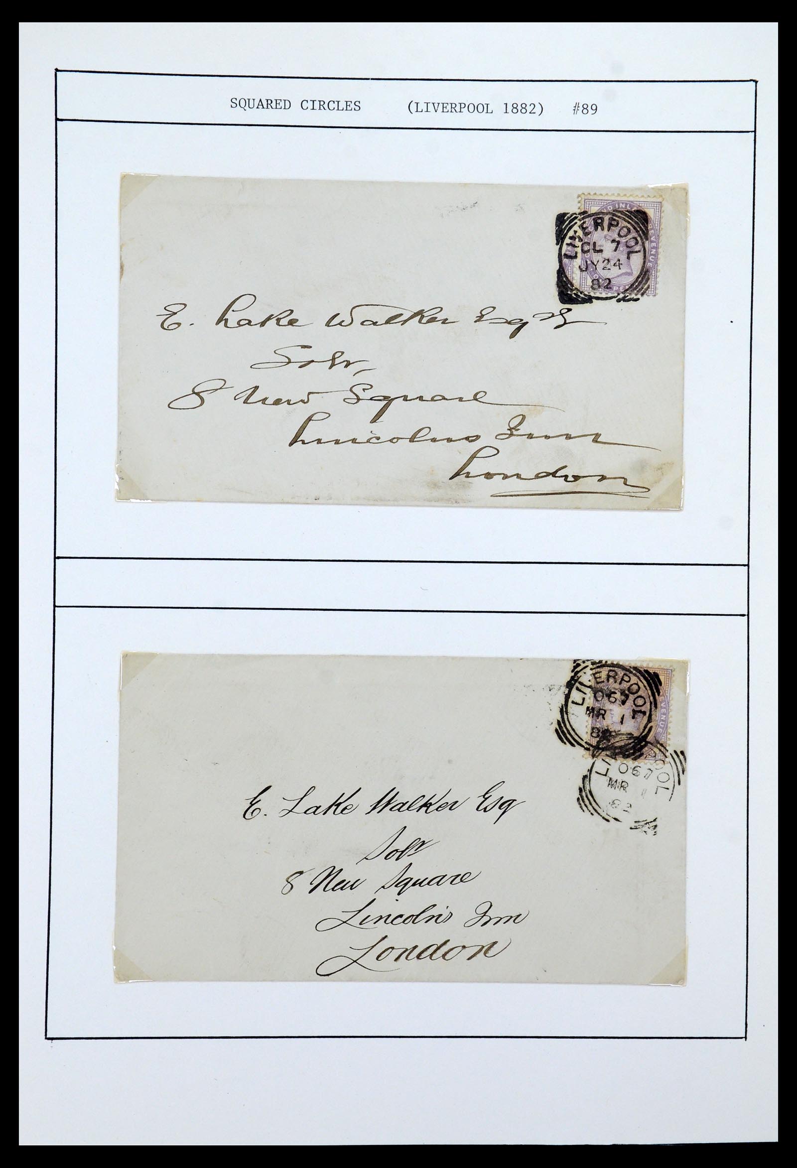 36309 012 - Postzegelverzameling 36309 Engeland brieven 1848-1949.