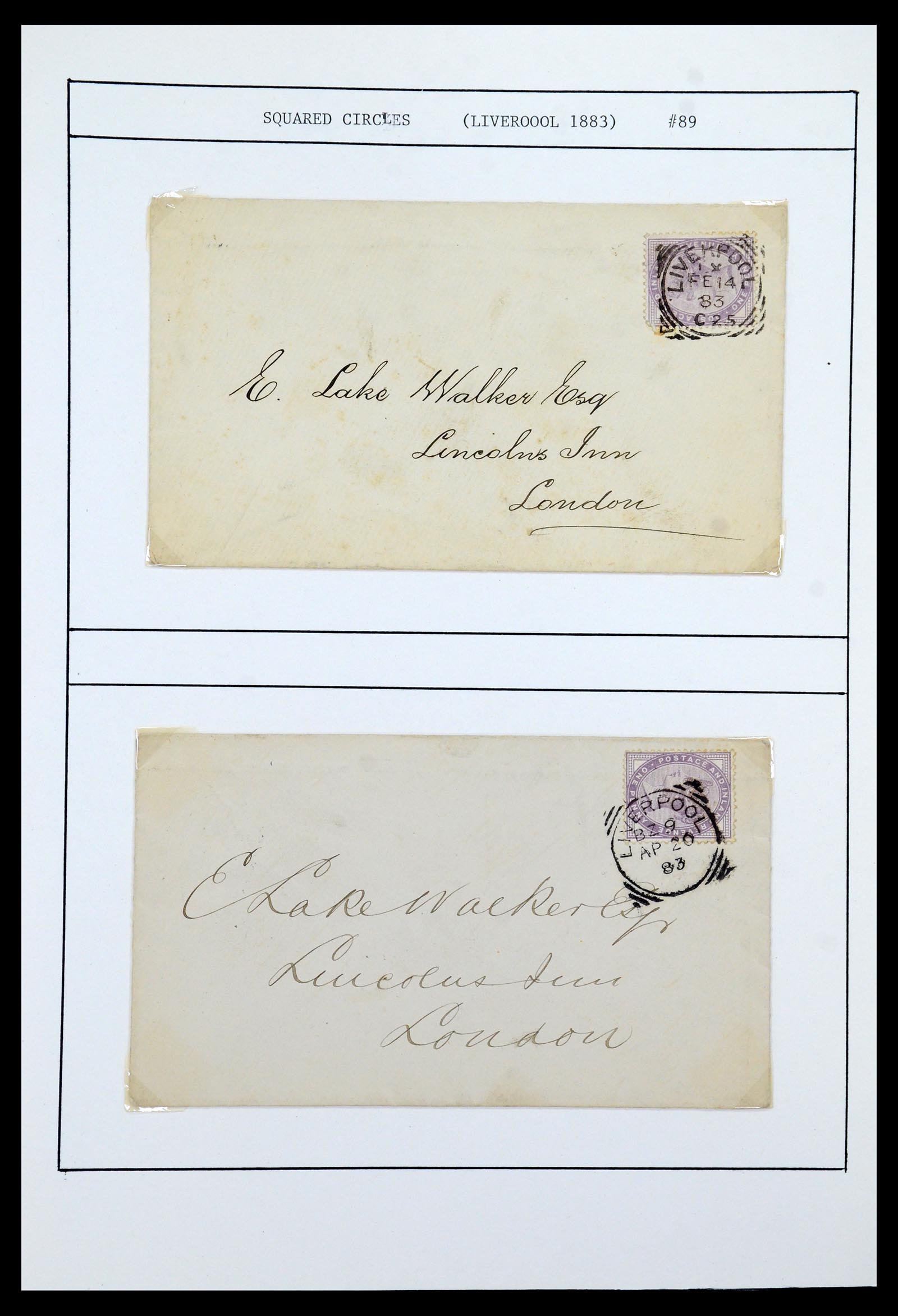 36309 013 - Postzegelverzameling 36309 Engeland brieven 1848-1949.