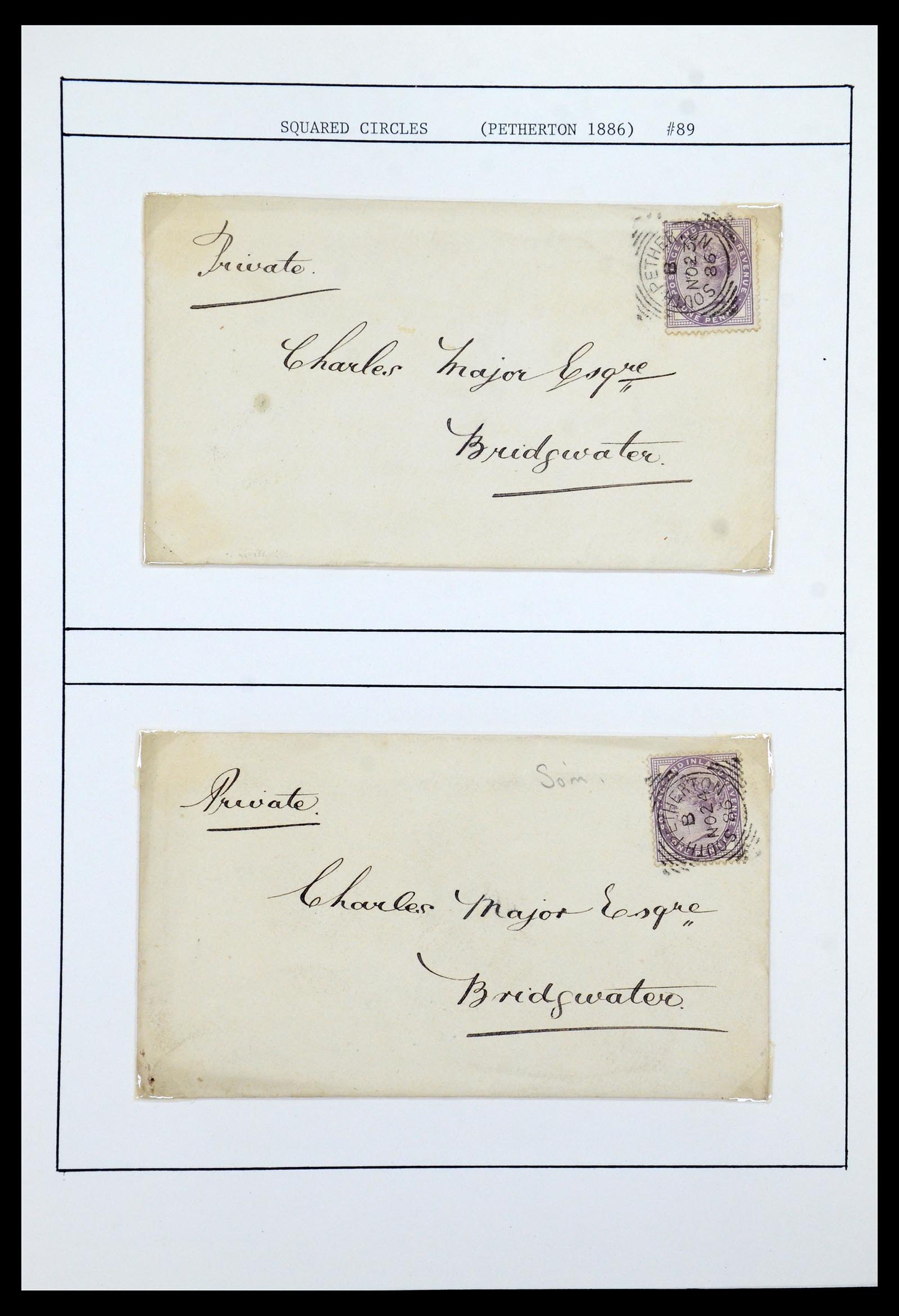 36309 014 - Postzegelverzameling 36309 Engeland brieven 1848-1949.