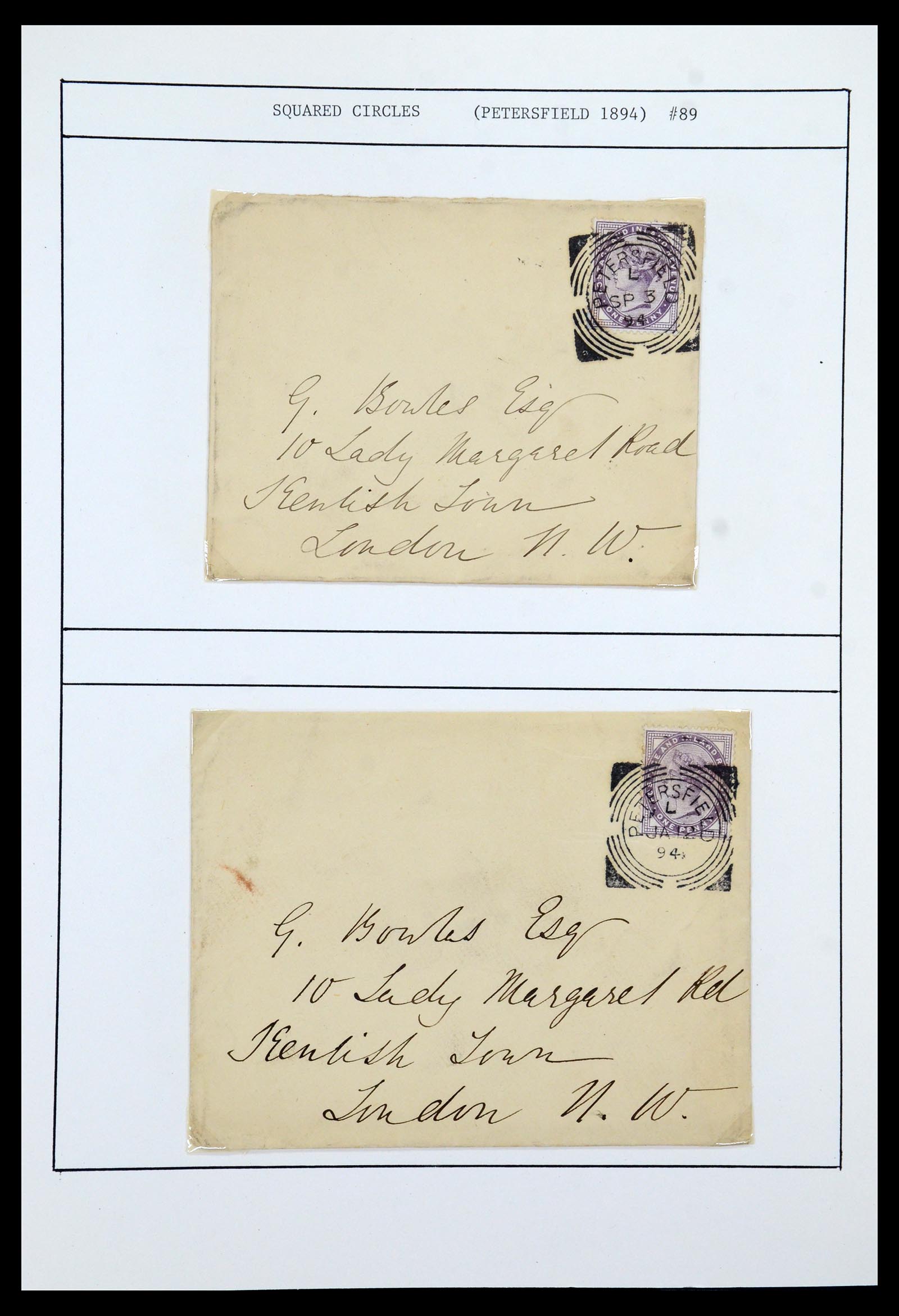 36309 015 - Postzegelverzameling 36309 Engeland brieven 1848-1949.