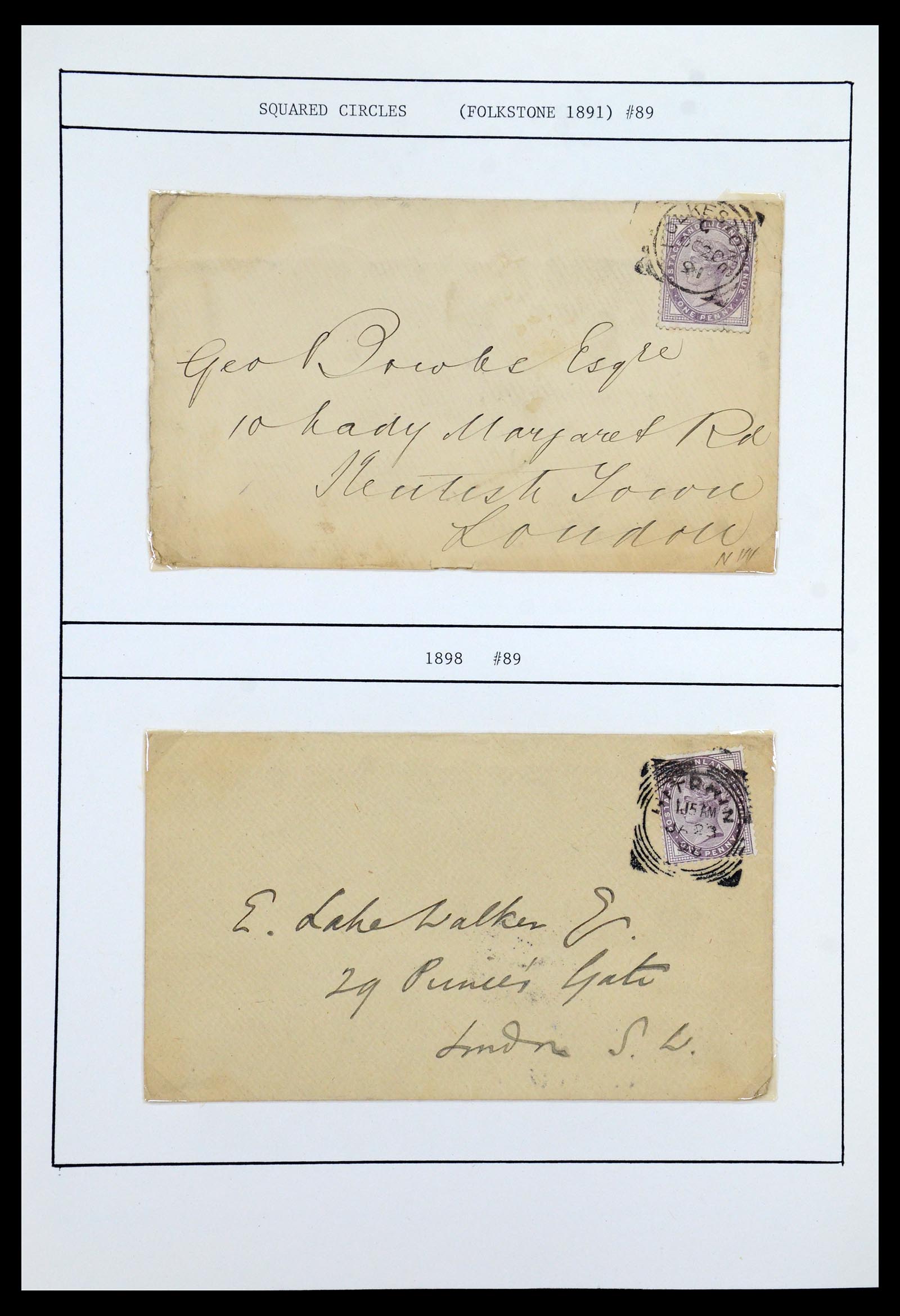 36309 016 - Postzegelverzameling 36309 Engeland brieven 1848-1949.