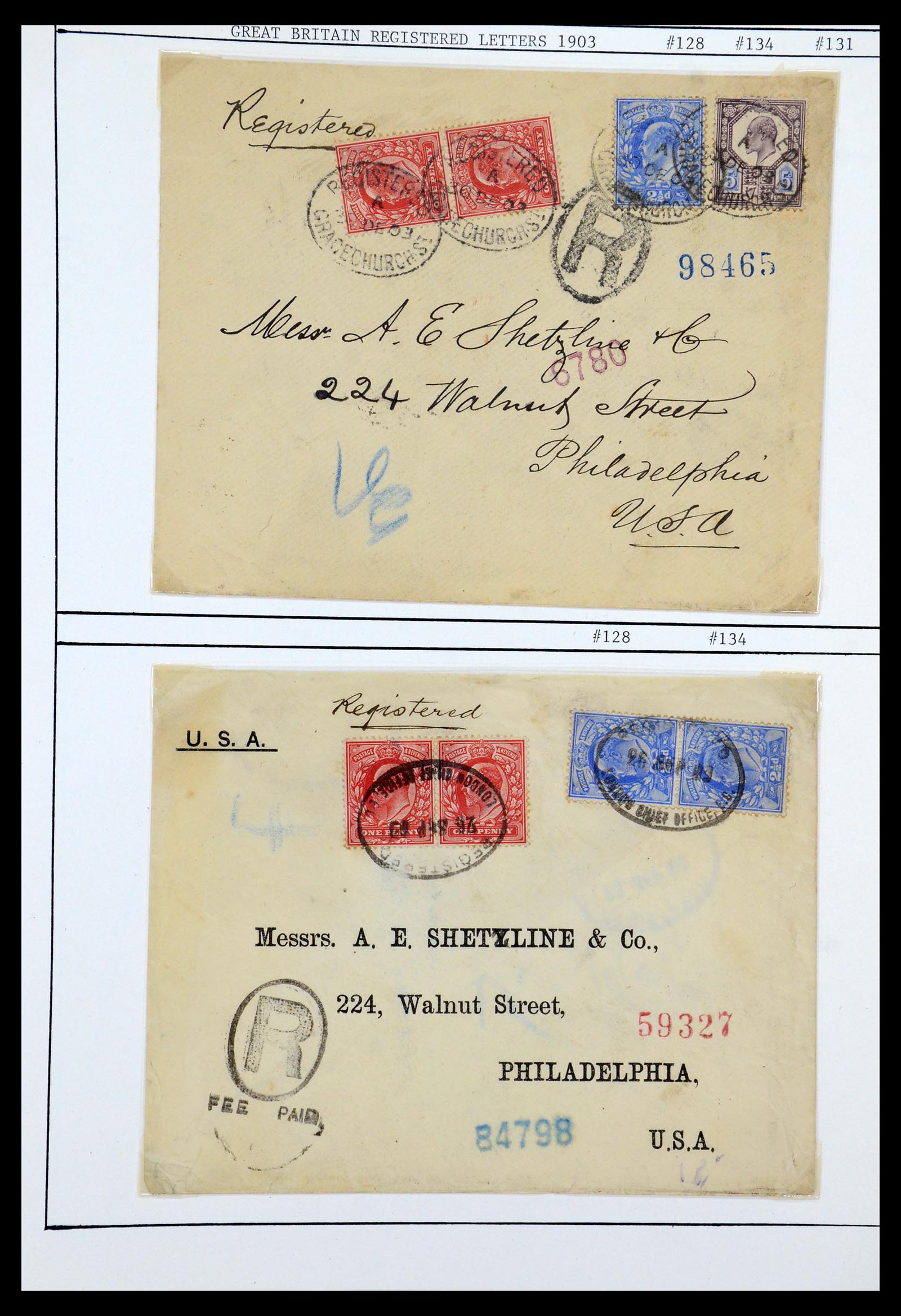 36309 021 - Postzegelverzameling 36309 Engeland brieven 1848-1949.