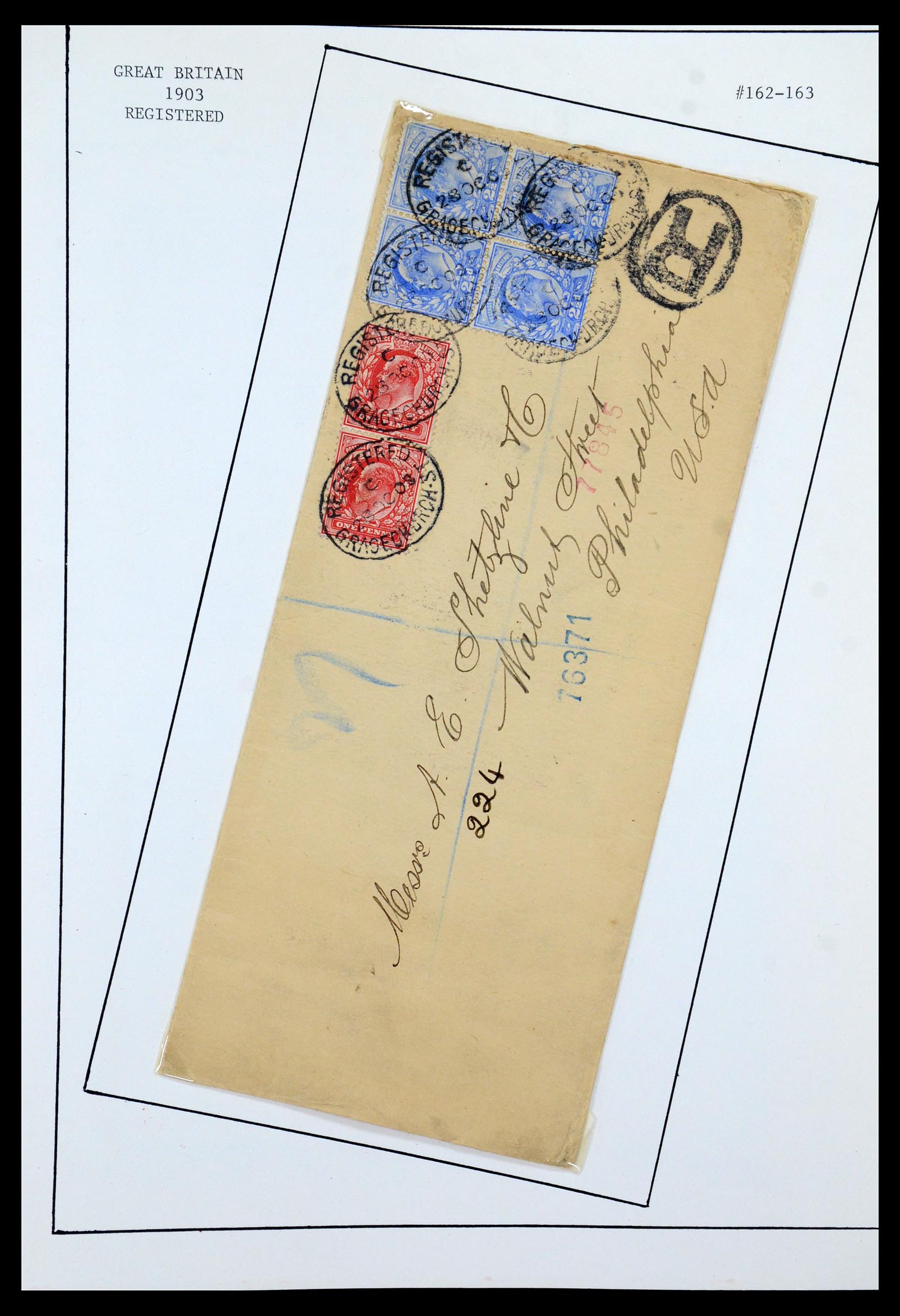 36309 022 - Postzegelverzameling 36309 Engeland brieven 1848-1949.