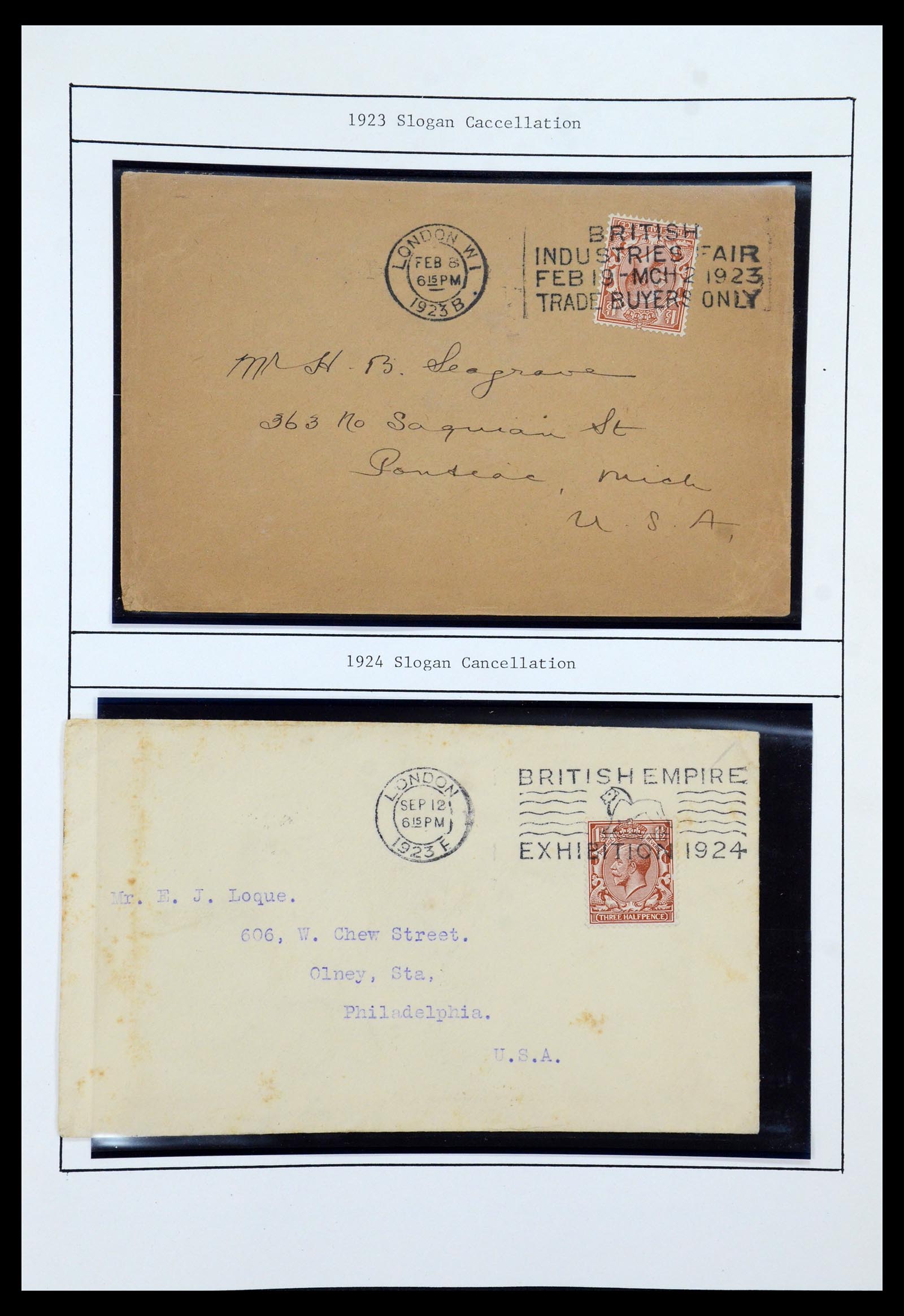 36309 025 - Postzegelverzameling 36309 Engeland brieven 1848-1949.