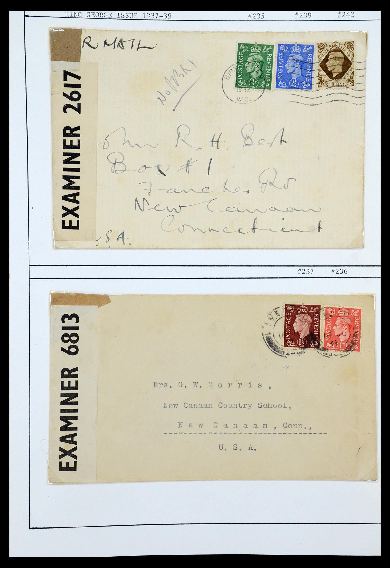 36309 026 - Postzegelverzameling 36309 Engeland brieven 1848-1949.