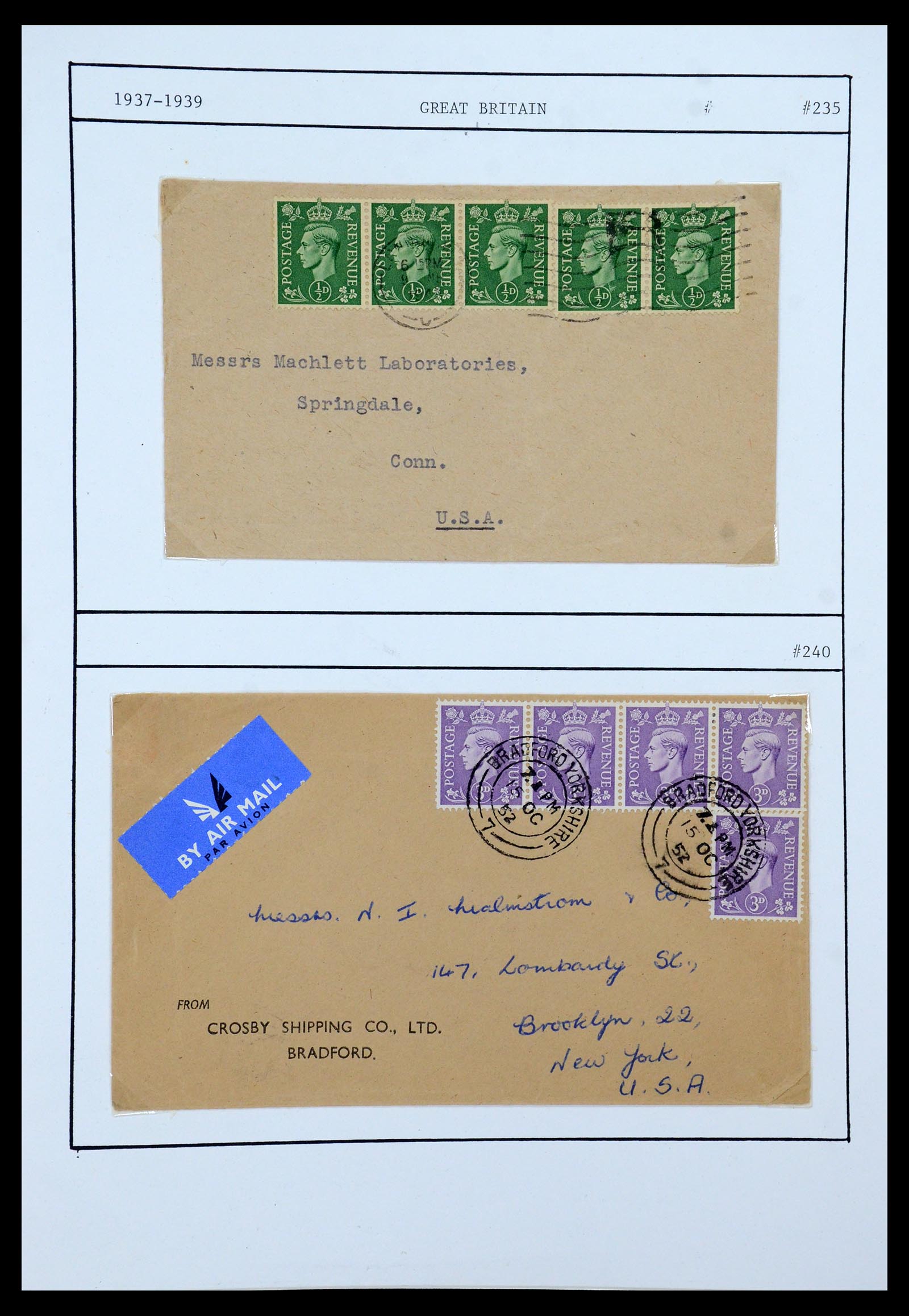 36309 030 - Postzegelverzameling 36309 Engeland brieven 1848-1949.