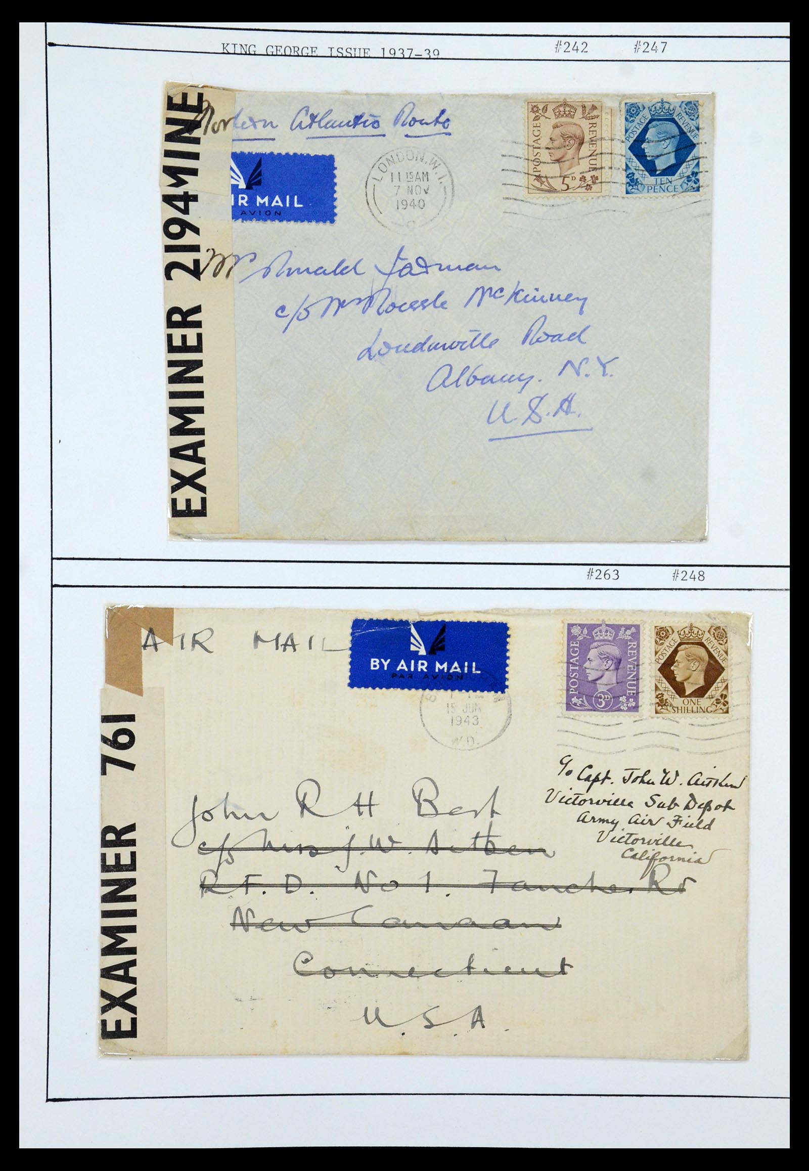 36309 031 - Postzegelverzameling 36309 Engeland brieven 1848-1949.