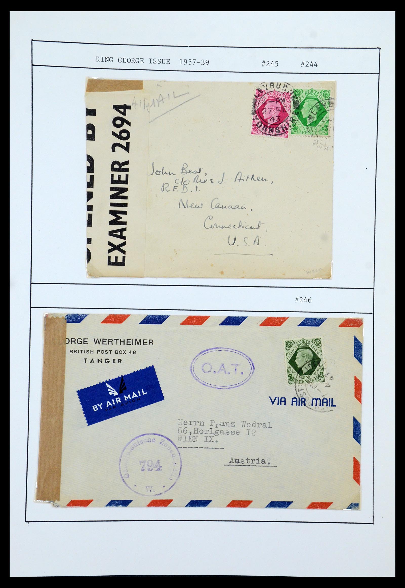 36309 032 - Postzegelverzameling 36309 Engeland brieven 1848-1949.