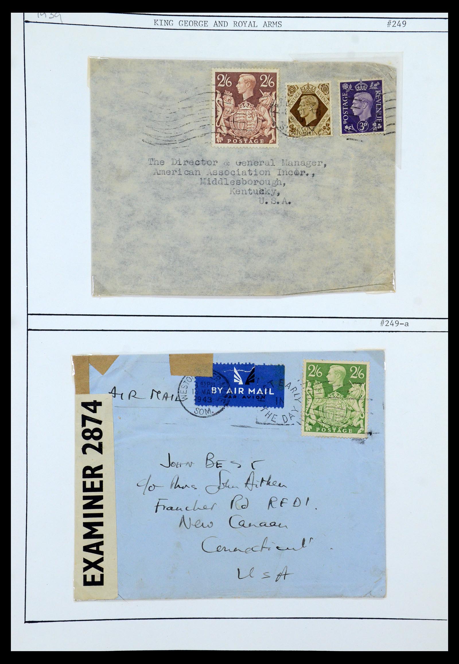 36309 034 - Postzegelverzameling 36309 Engeland brieven 1848-1949.