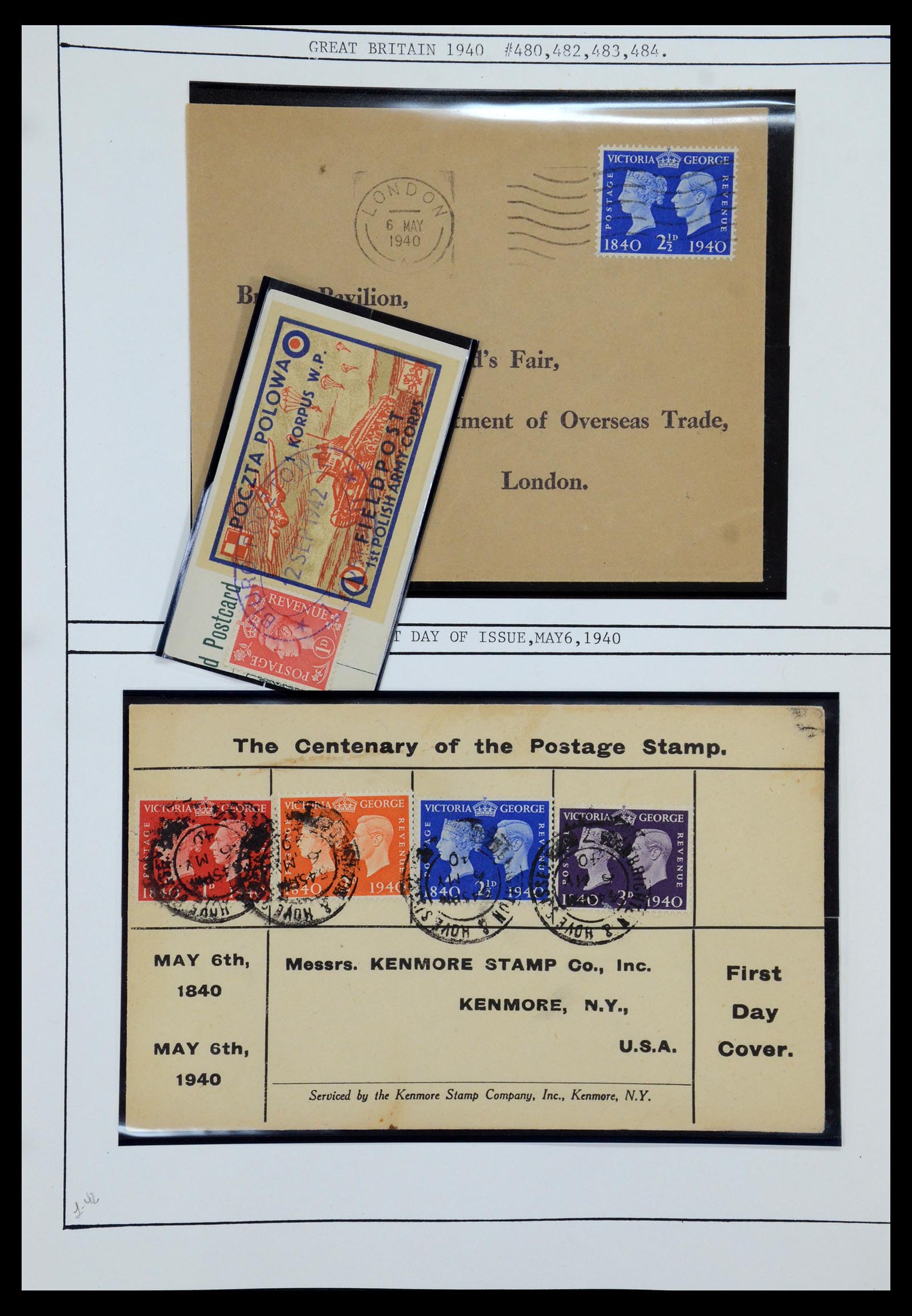36309 036 - Postzegelverzameling 36309 Engeland brieven 1848-1949.