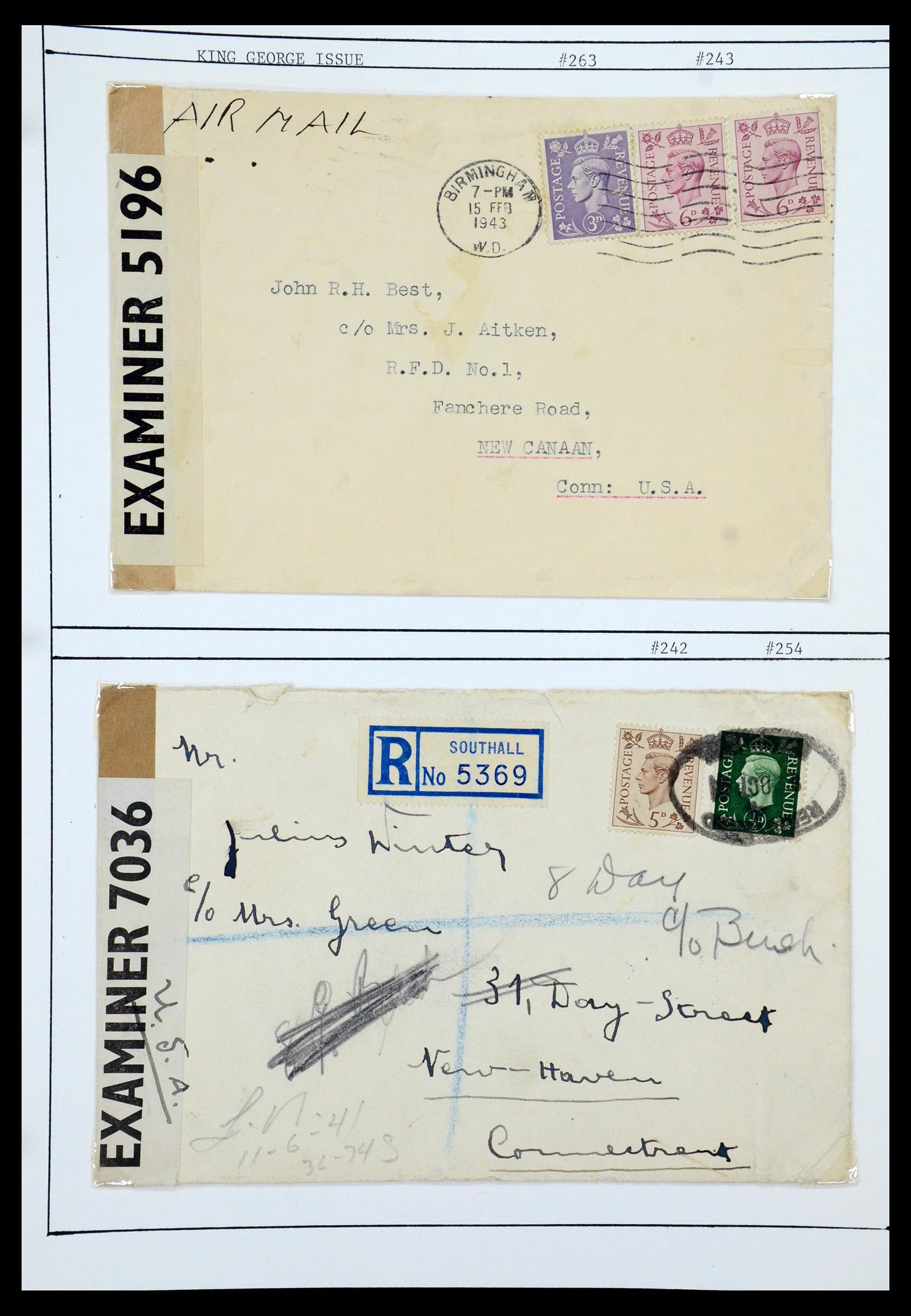 36309 037 - Postzegelverzameling 36309 Engeland brieven 1848-1949.