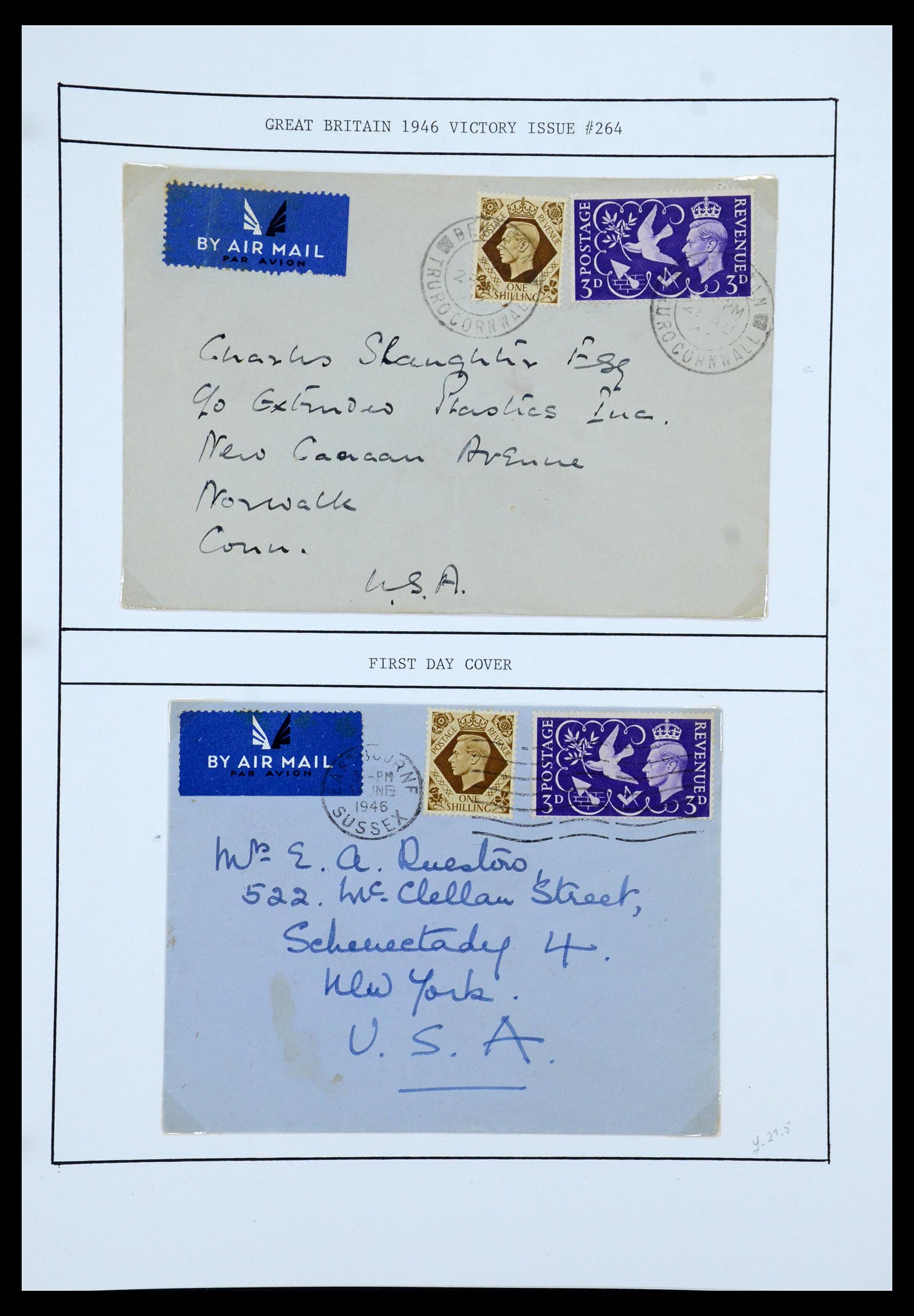 36309 038 - Postzegelverzameling 36309 Engeland brieven 1848-1949.