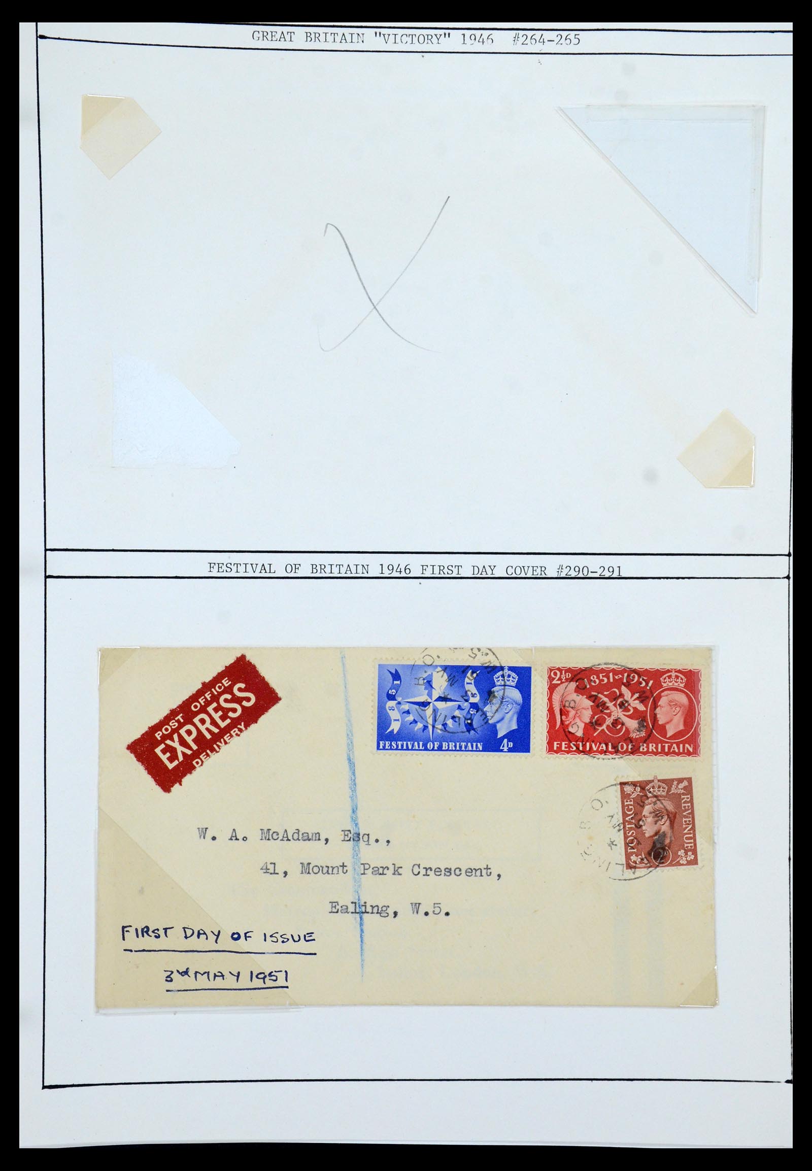 36309 040 - Postzegelverzameling 36309 Engeland brieven 1848-1949.