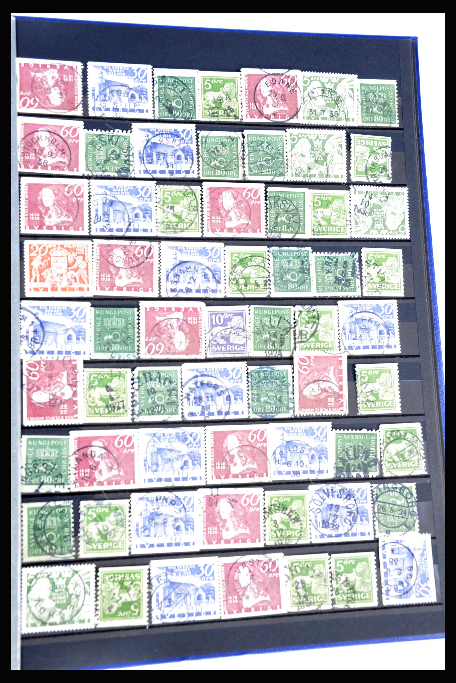 36316 055 - Postzegelverzameling 36316 Zweden stempels 1920-1938.